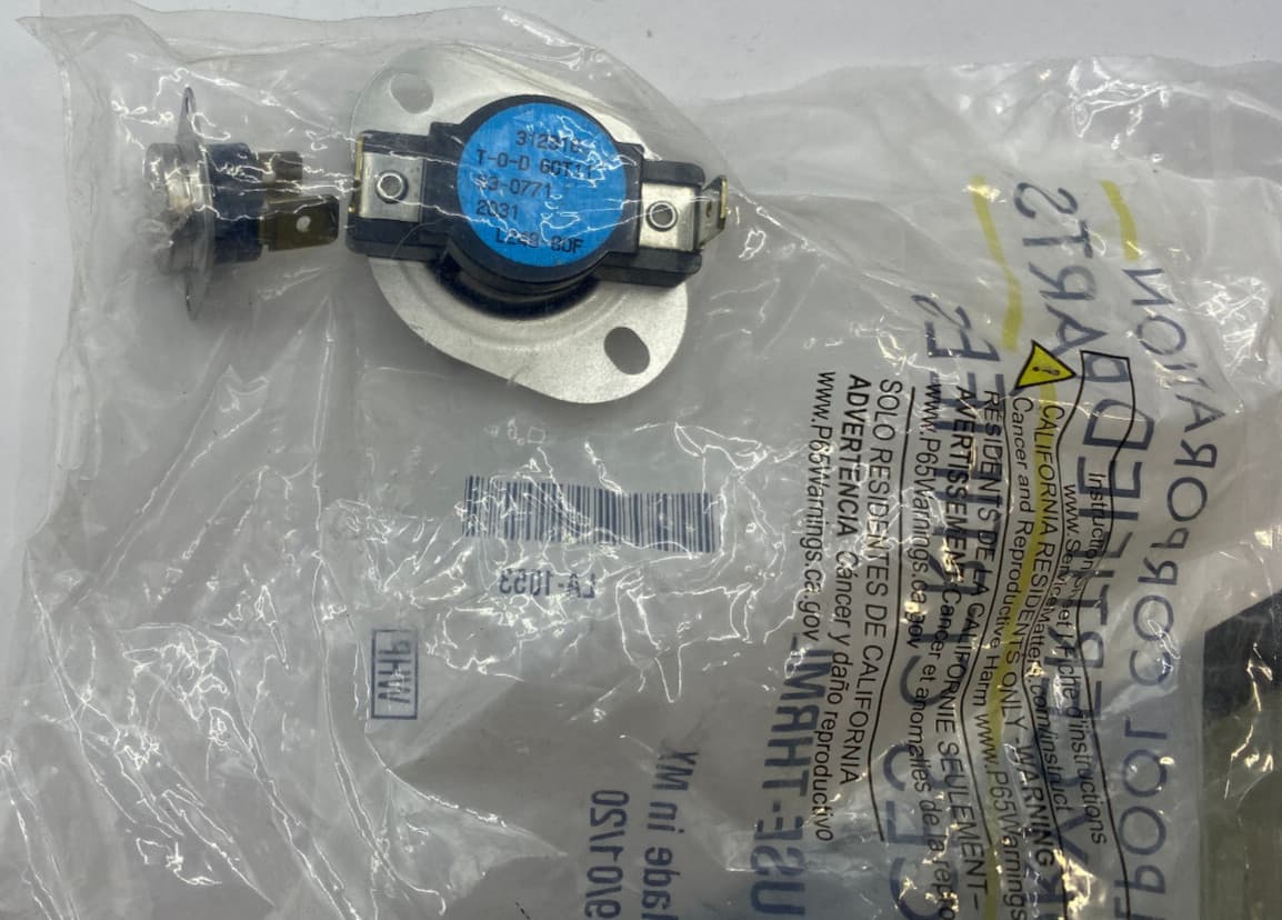 LA-1053  OEM  Whirlpool  Dryer Thermal Fuse Kit NEW Genuine — thumbnail 3
