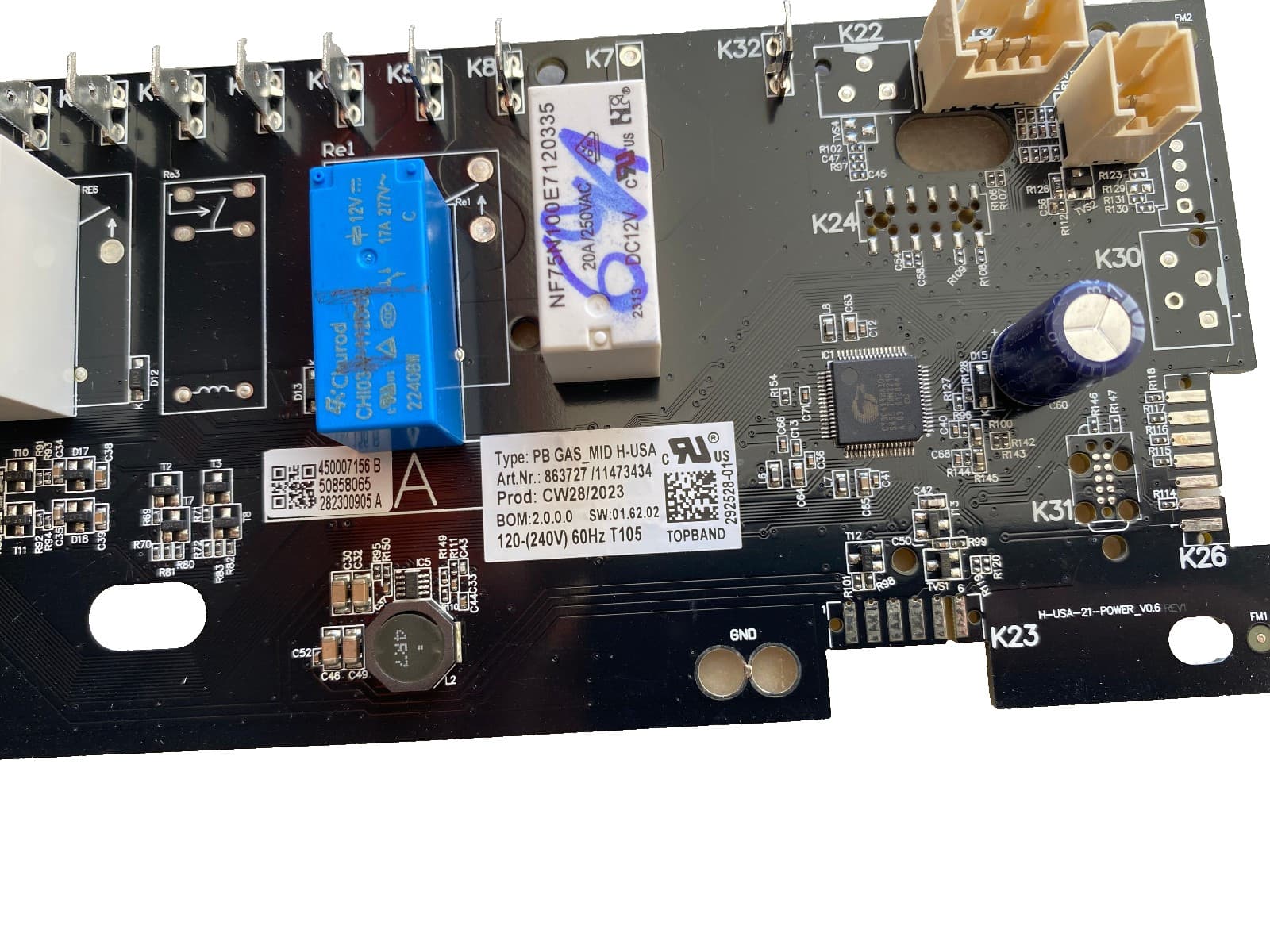 11473434 OEM Hisense Power Board Gas Mid H-usa Topband HBG3601CPS New Genuine — thumbnail 2