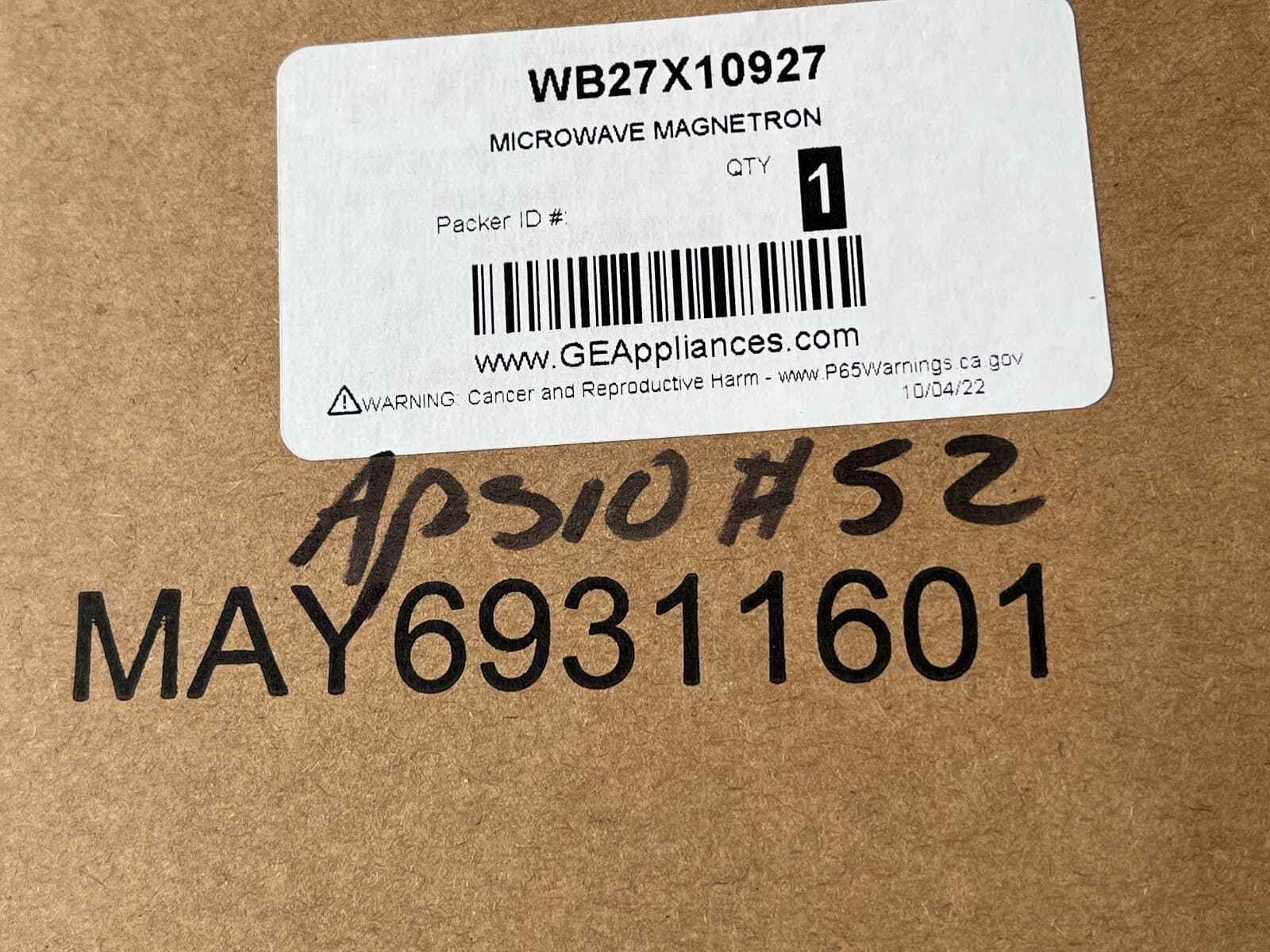 New Genuine GE Microwave Magnetron WB27X10927 — thumbnail 16