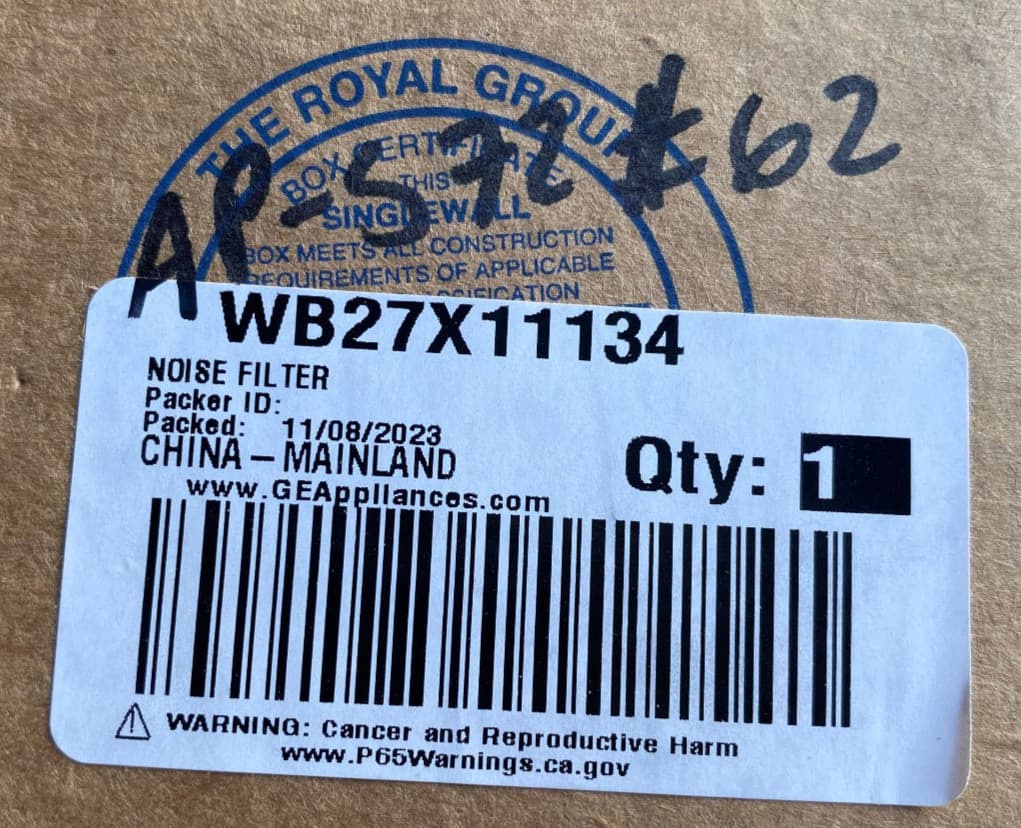New Genuine OEM GE Microwave Noise Filter JVM1540DM4BB WB27X11134 — thumbnail 3