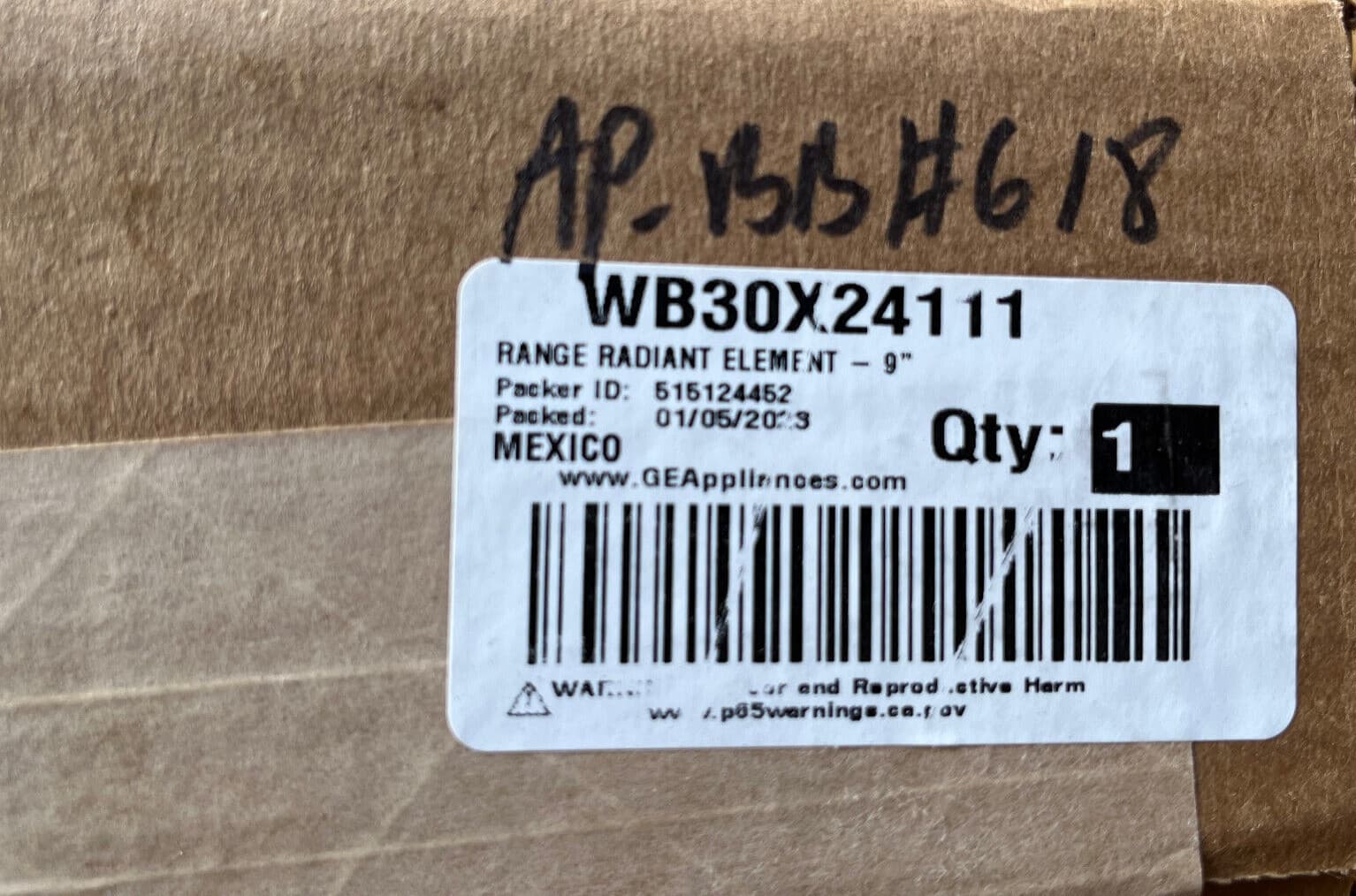 WB30X24111 OEM  GE Element Radiant 9' Dual New Genuine — thumbnail 13