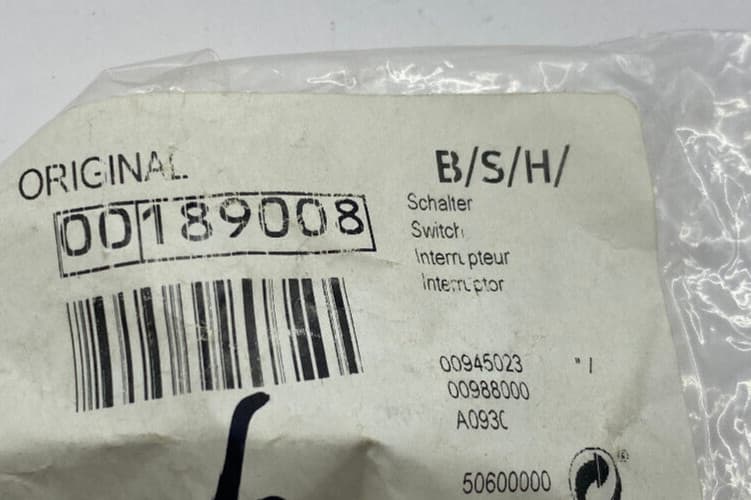 New Genuine OEM Bosch Gas Range Spark Switch 00189008 — thumbnail 2