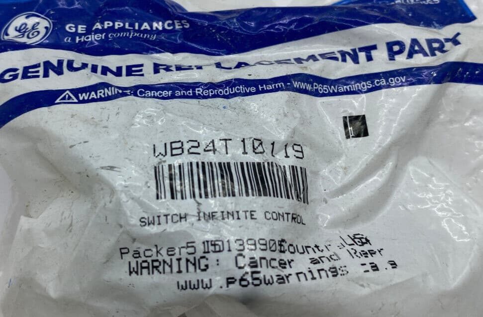 New Genuine OEM GE Range Surface Element Switch WB24T10119 — thumbnail 4