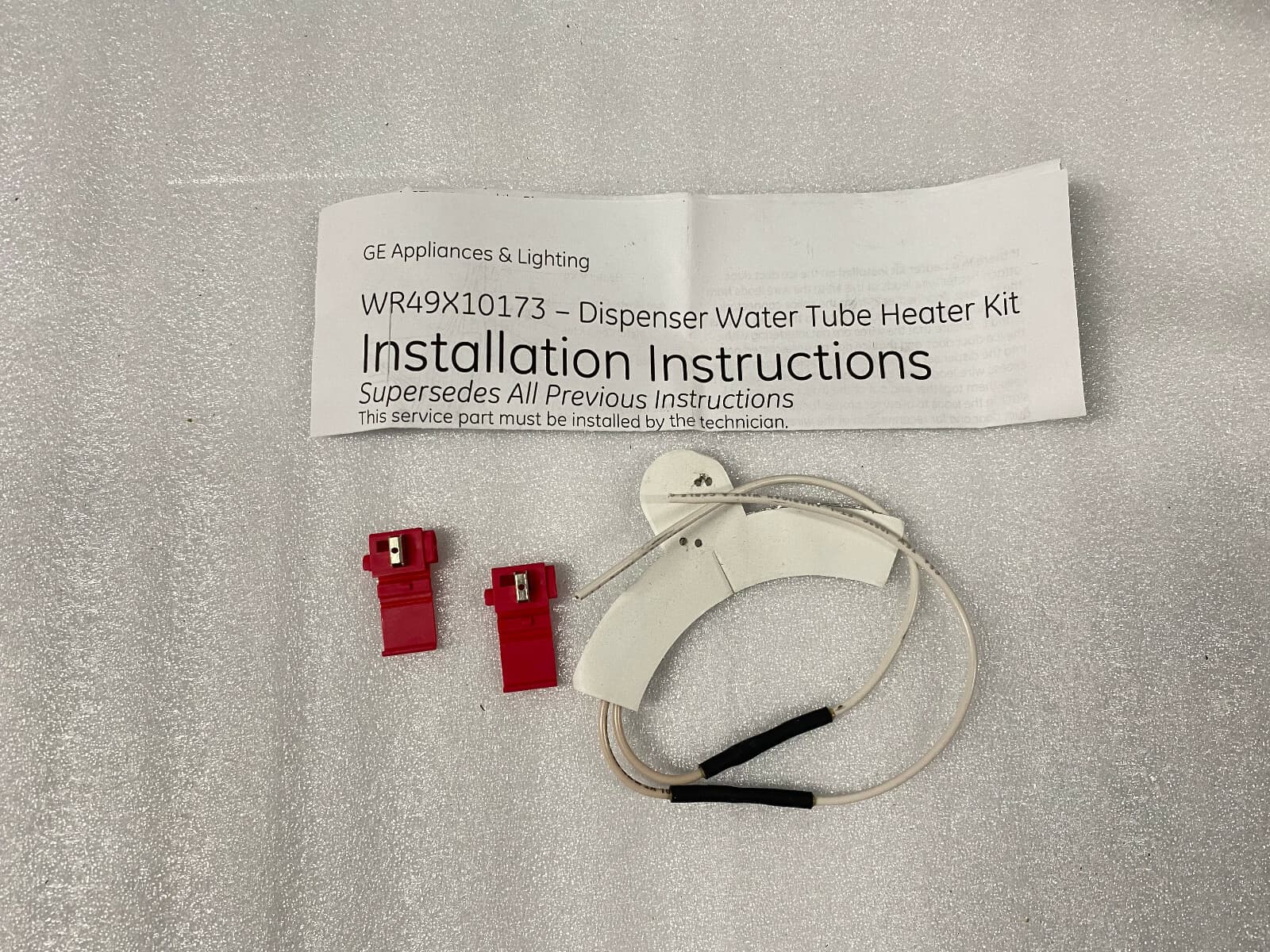 New Genuine OEM GE Dispenser Water Tube Heater WR49X10173 — thumbnail 4