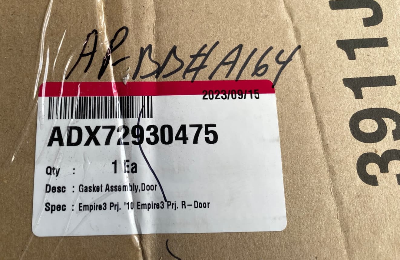New Genuine OEM LG  Refrigerator Door Gasket  LFCC22426S/00 ADX72930475 — thumbnail 4