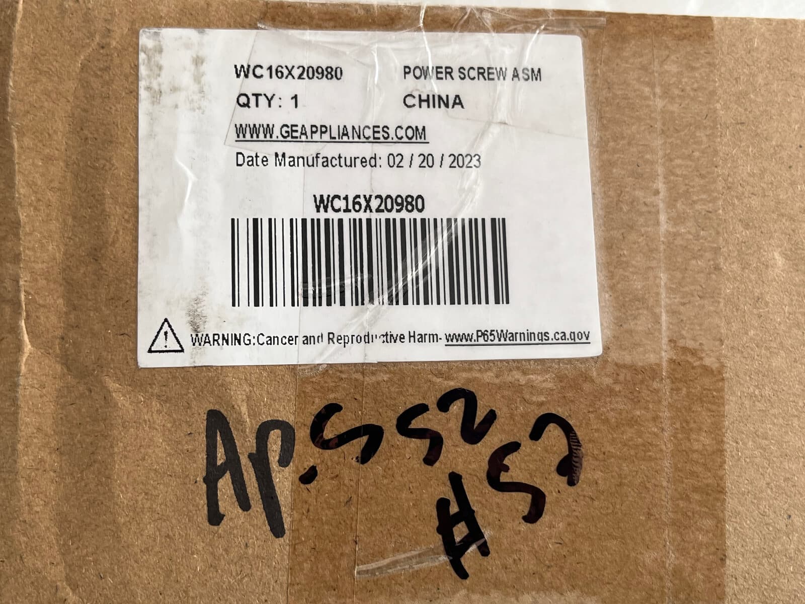 New Genuine GE Compactor Power Screw Asm UCG1500N0BB WC16X20980 — thumbnail 3