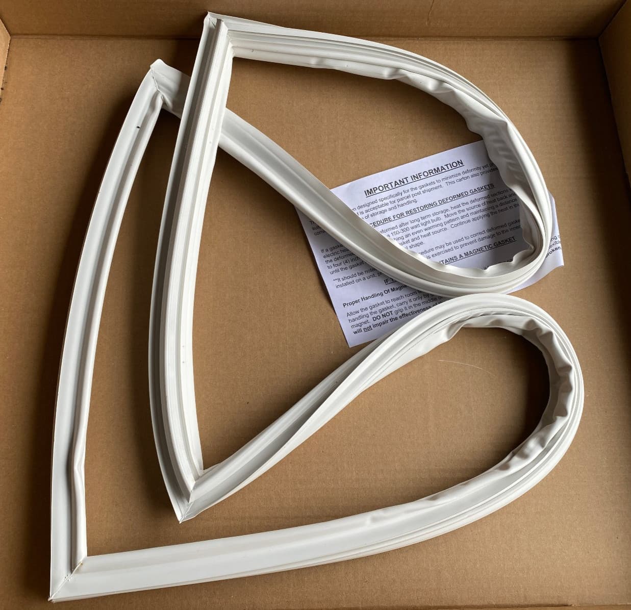 W10830276 OEM Whirlpool Refrigerator Door Gasket (White) New Genuine