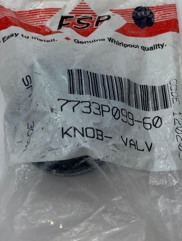 New Genuine OEM Whirlpool Range Valve Knob Black 7733P099-60 — thumbnail 2