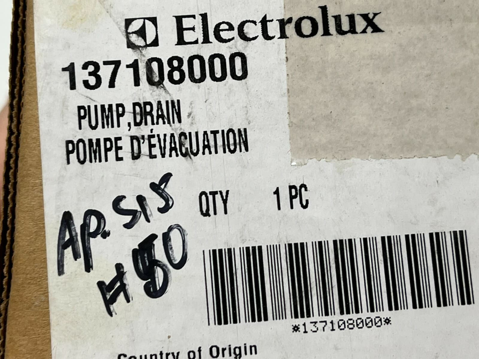 137108000 New Genuine OEM Electrolux Drain Pump — thumbnail 8
