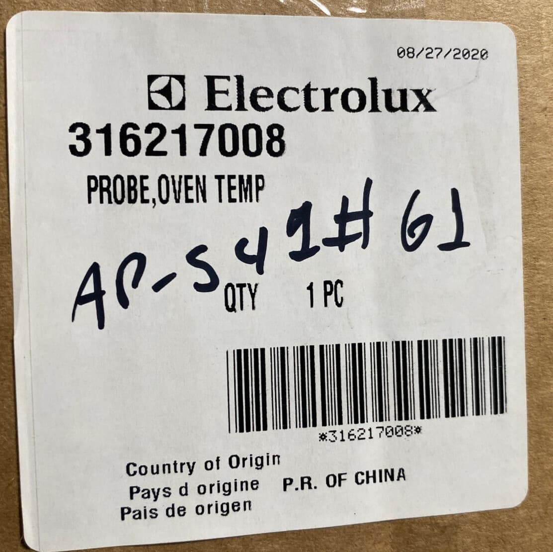 New Genuine OEM Frigidaire Gas Range Oven Temperature Sensor 316233903 316217008 — thumbnail 2