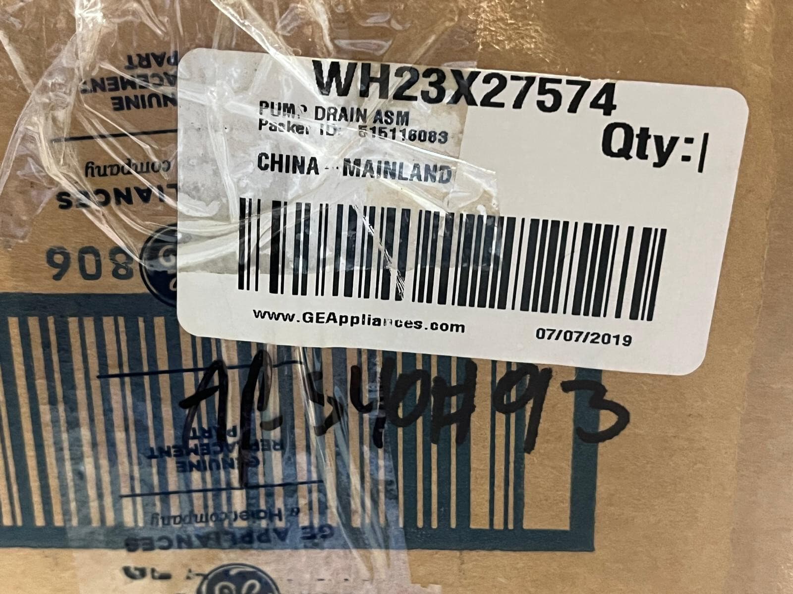 New Genuine OEM GE Washer Drain Pump WH23X27574 — thumbnail 5
