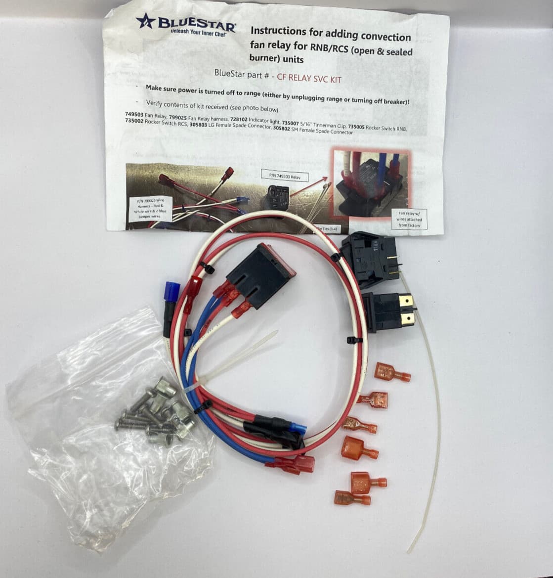 New Genuine BlueStar CF Realy Svc Kit 799025 749503