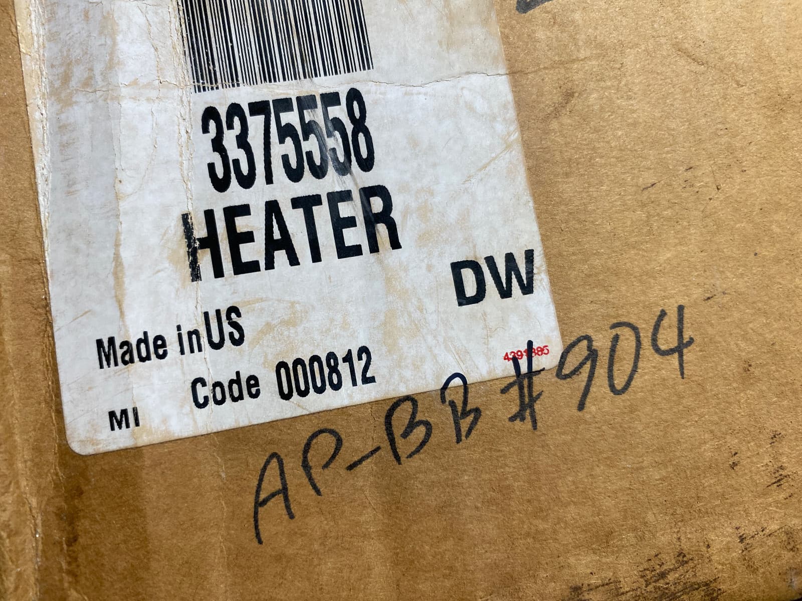 New Genuine OEM Whirlpool Dishwasher Heater Element 3375558 — thumbnail 2