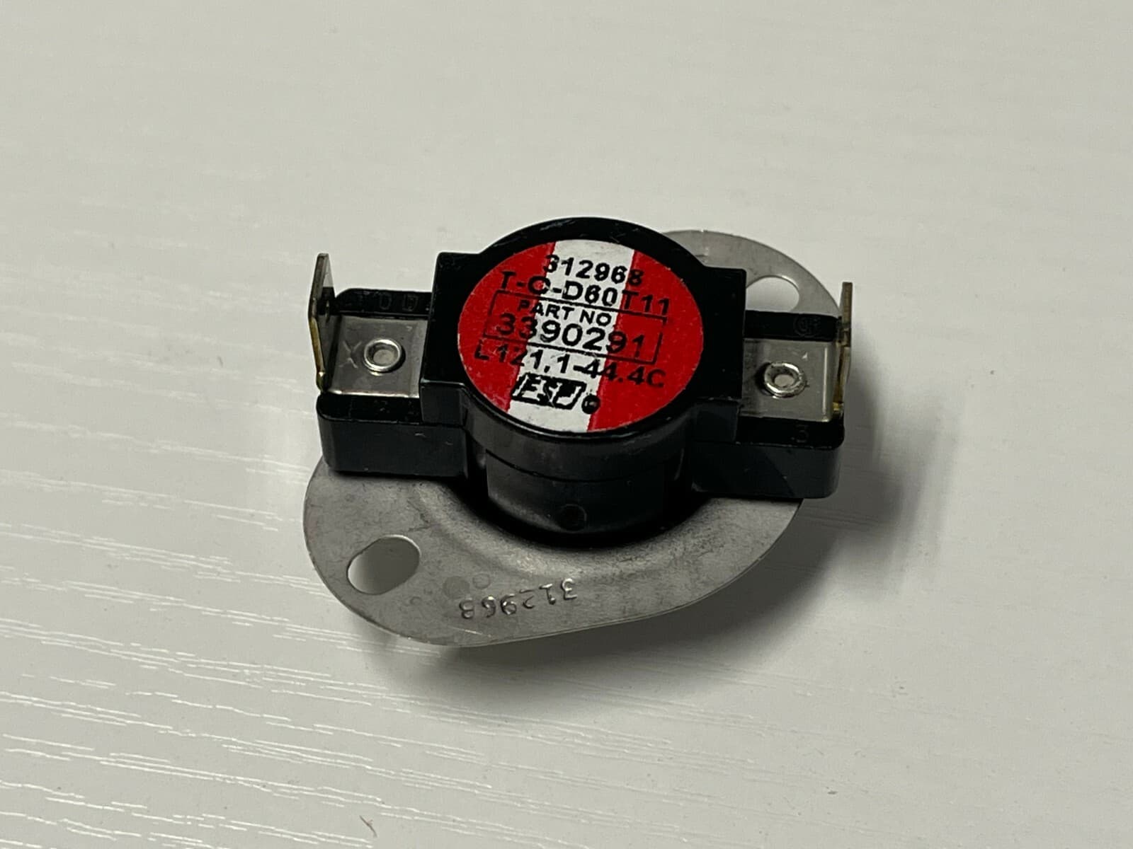 Genuine OEM Whirlpool Dryer High-Limit Thermostat 3390291 — thumbnail 12