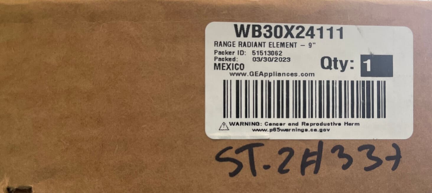 WB30X24111 OEM  GE Element Radiant 9' Dual New Genuine — thumbnail 16