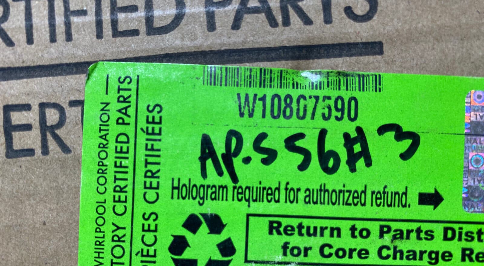 New Genuine OEM Whirlpool Refrigerator Control Board W10807590 — thumbnail 3
