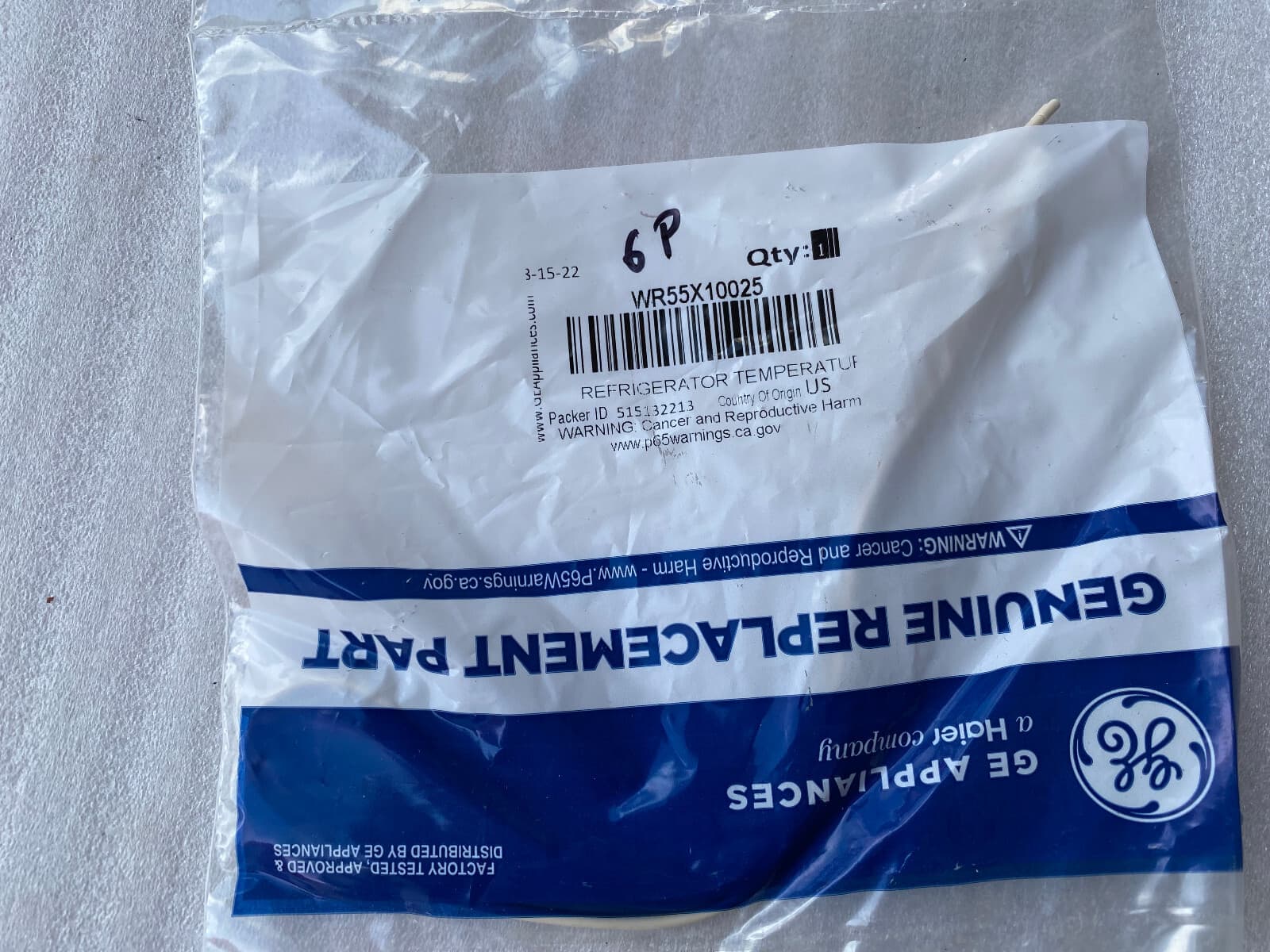 WR55X10025  New Genuine GE Refrigerator Temperature Sensor — thumbnail 12