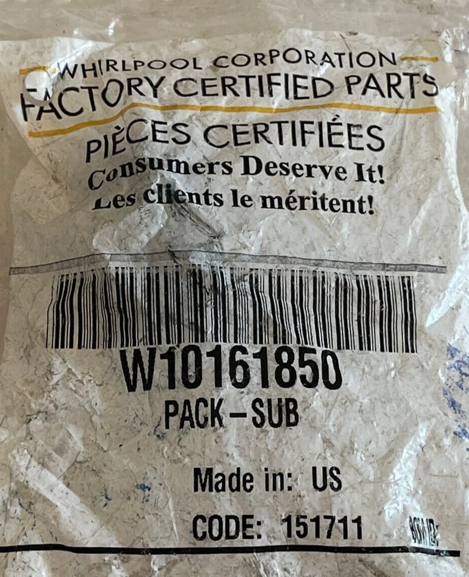 New Genuine OEM Whirlpool Refrigerator Ice Route Sub Pack W10161850 — thumbnail 2