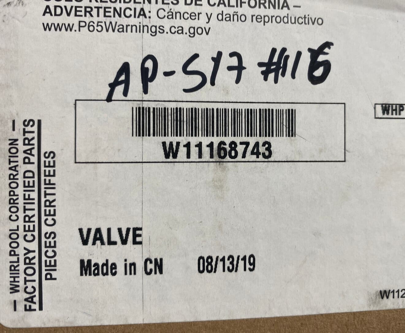 NEW Genuine OEM Whirlpool Washer Water Valve W11168743 — thumbnail 5
