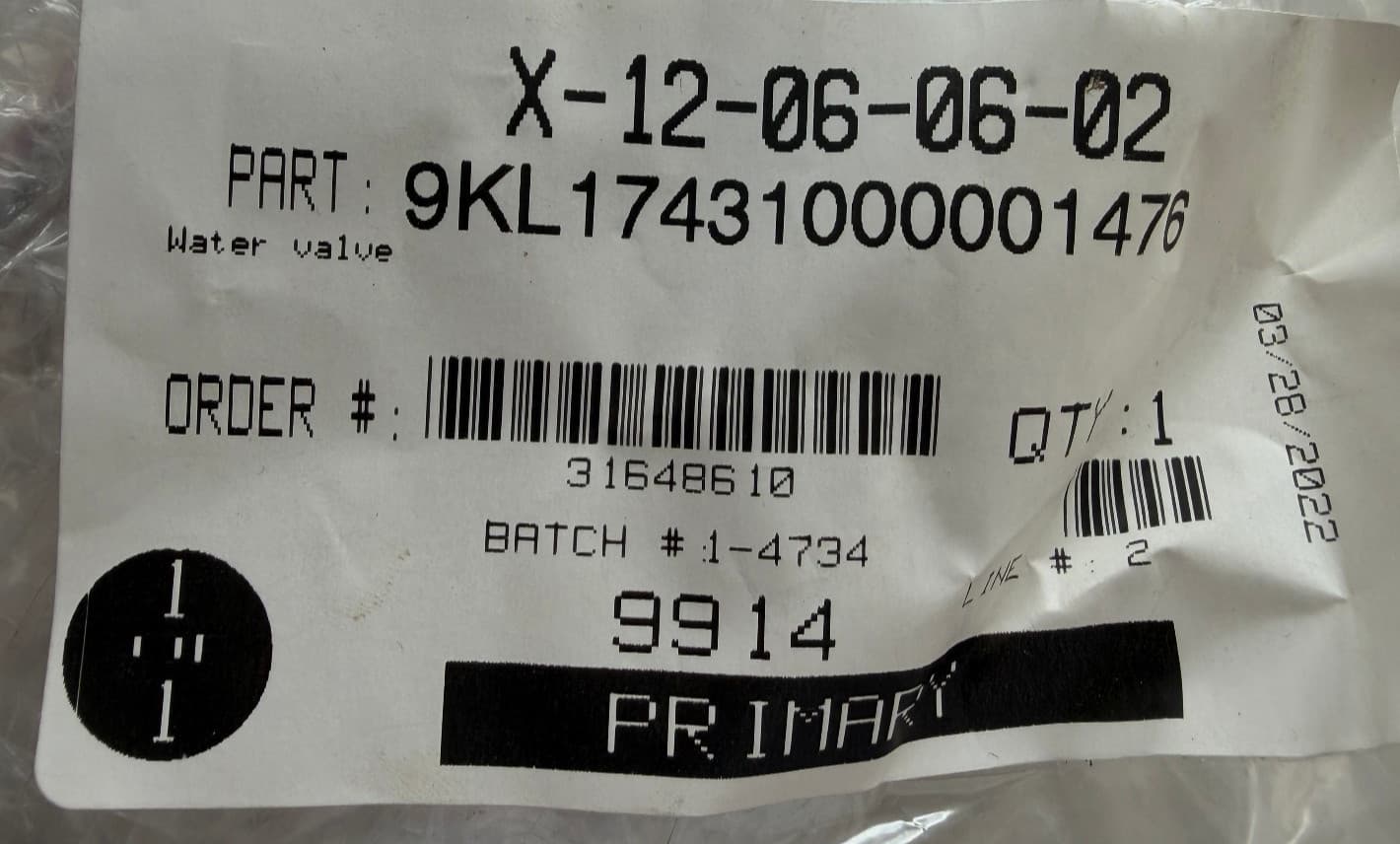 9KL17431000001476  Sharp OEM  Refrigerator Water Valve New Genuine — thumbnail 4