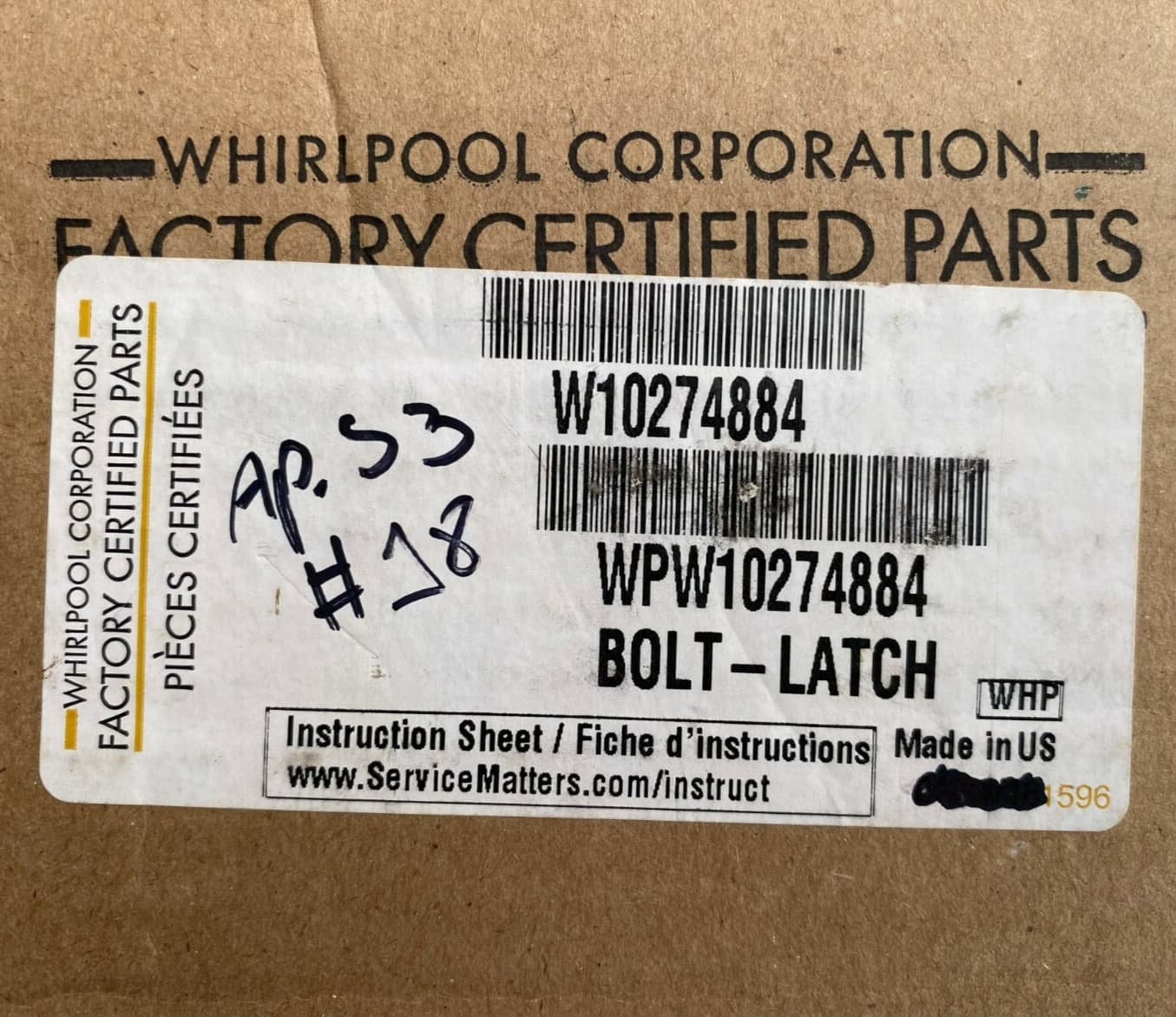 NEW Genuine OEM Whirlpool Dishwasher Door Switch Mounting Bracket WPW10274884 — thumbnail 3