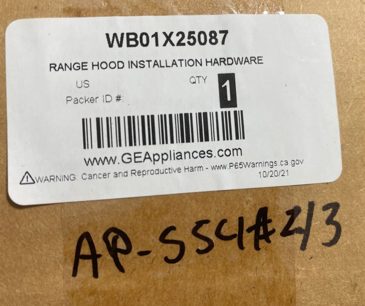 New Genuine OEM GE Range Installation Hardware Kit WB01X25087 — thumbnail 3