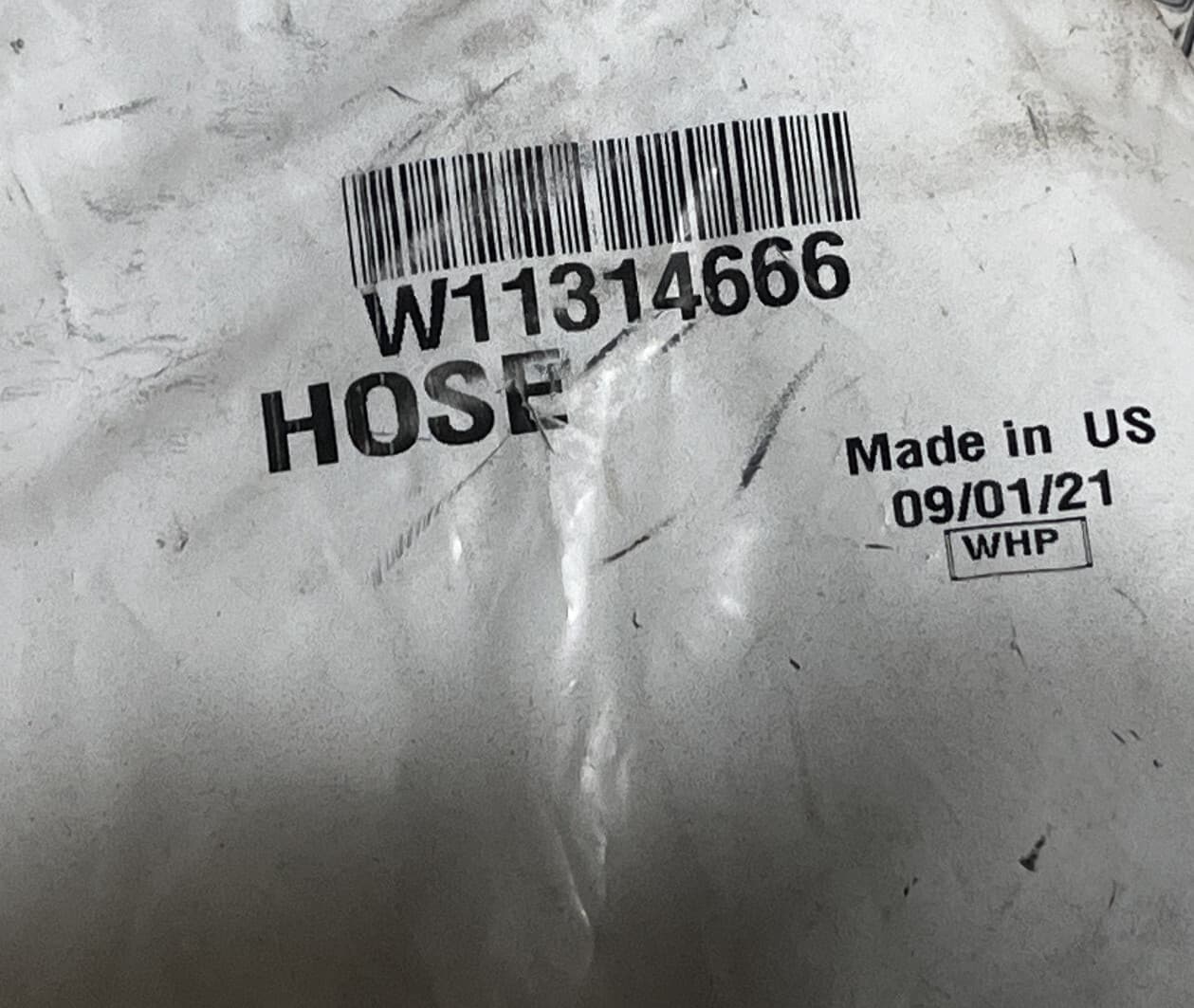 New Genuine OEM Whirlpool Washer Tub-to-Pump Hose W11314666 — thumbnail 3