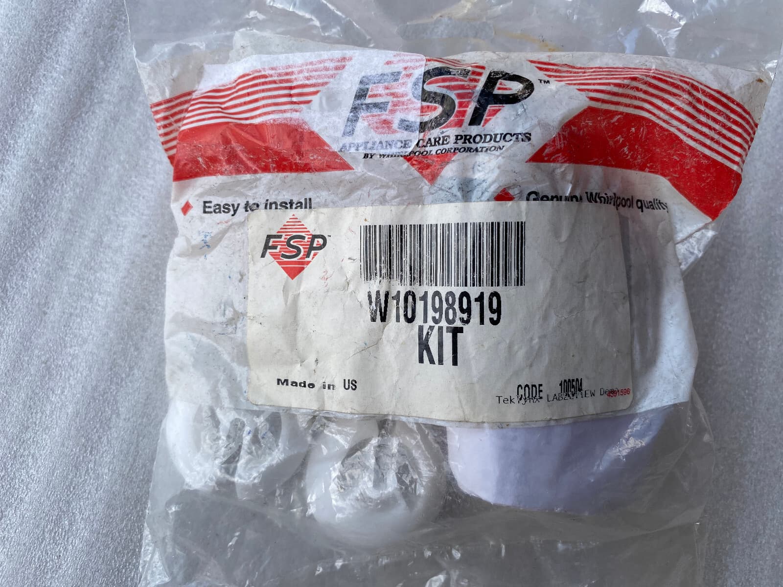 New Genuine Whirlpool  Suspension Rod Ball and Bushing Kit W10198919 — thumbnail 2
