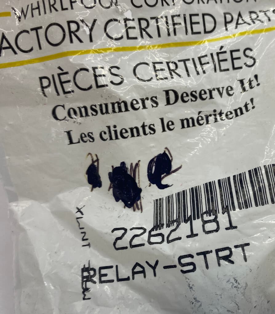 WP2262181 2262181 OEM Whirlpool Refrigerator Compressor Start Relay Genuine New — thumbnail 3