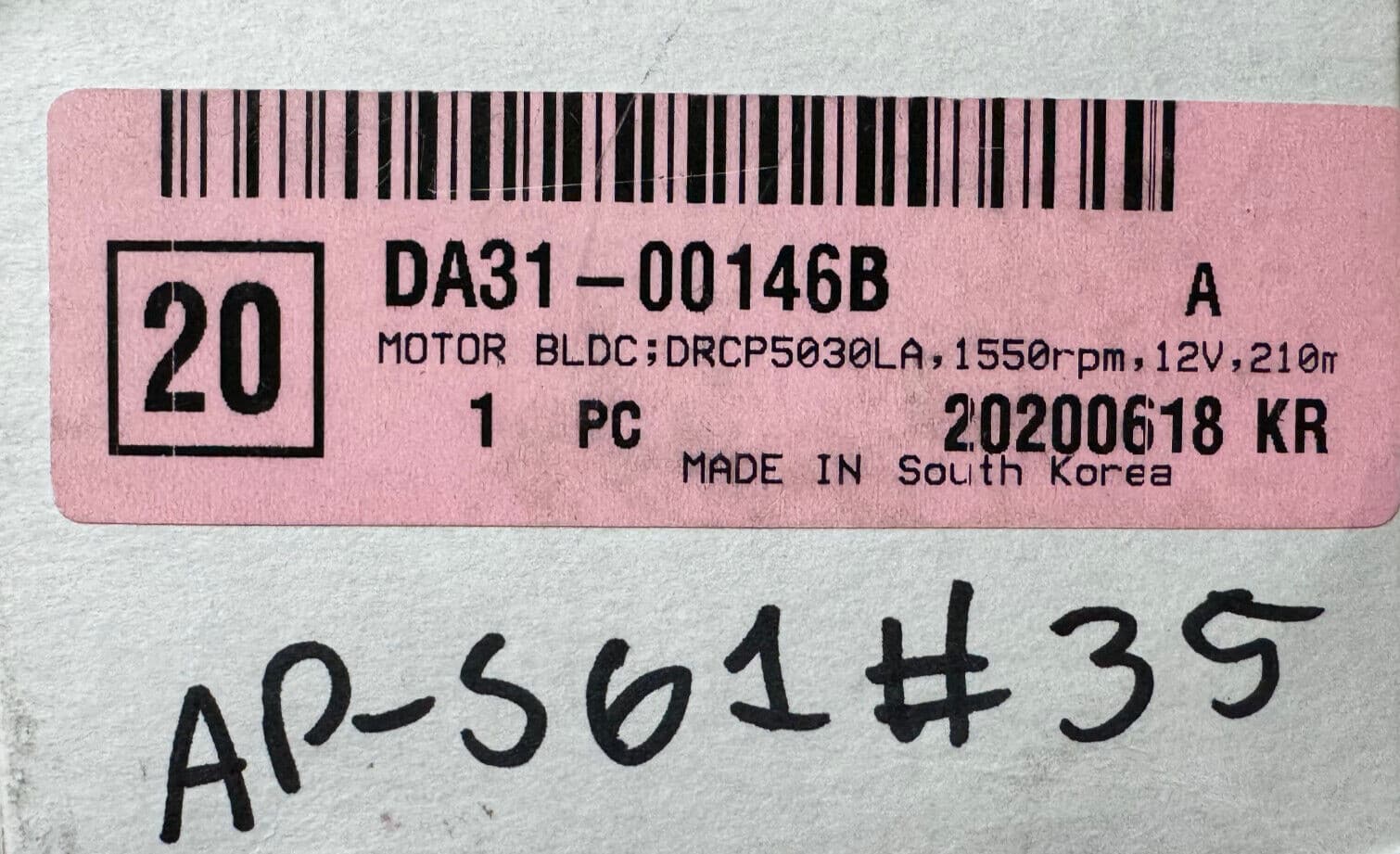 New Genuine OEM Samsung Refrigerator Fan Motor DA31-00146B — thumbnail 10