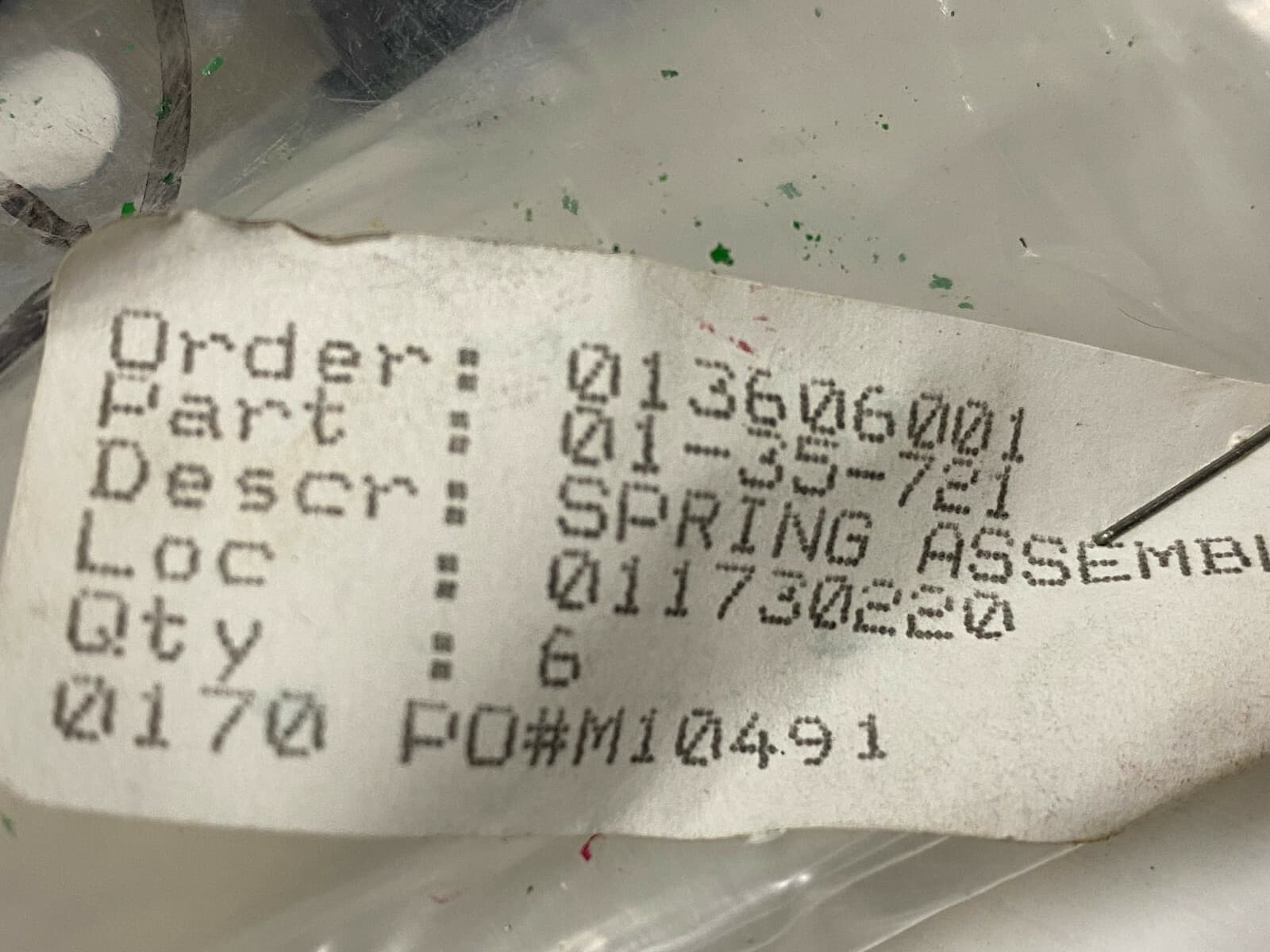 Genuine OEM Thermador Dishwasher Door Spring  01-35-721 — thumbnail 3