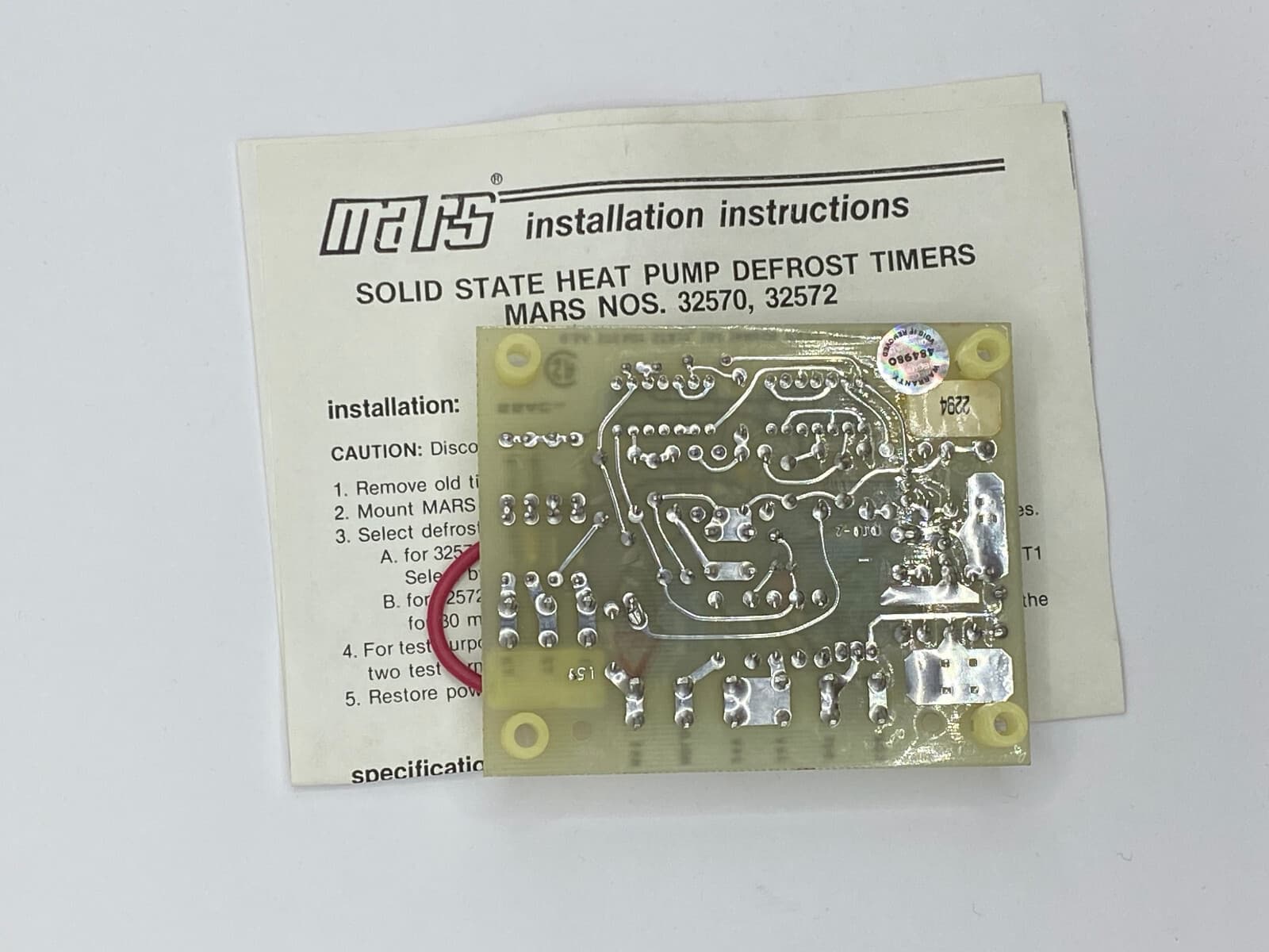 New Genuine Mars Heat Pump Defrost Timer 32572 — thumbnail 4