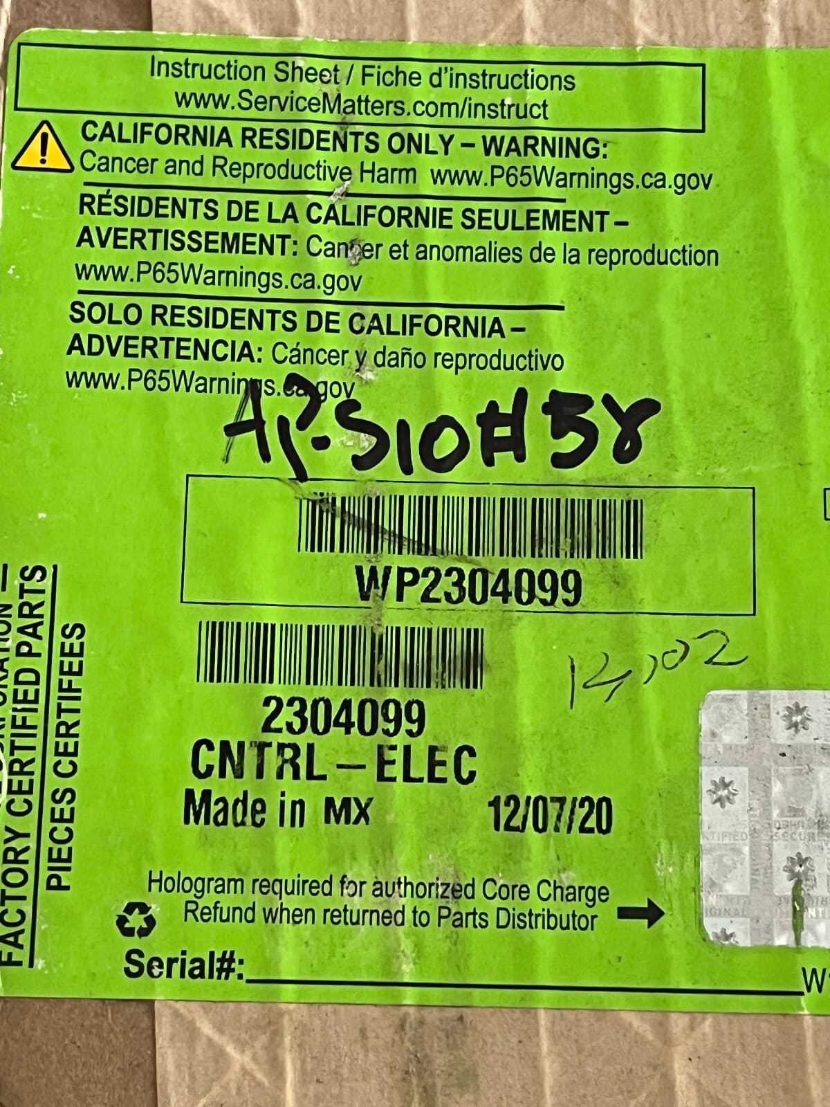 WP2304099 New Genuine OEM Whirlpool Refrigerator Control Board — thumbnail 9