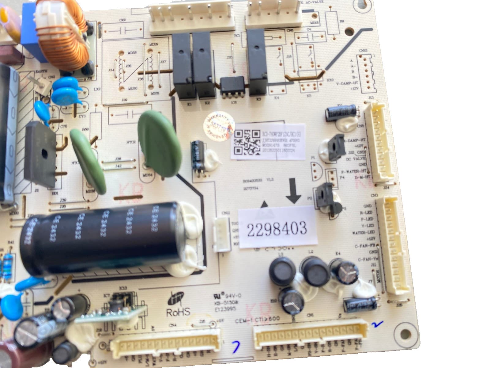 K2298403 OEM Hisense Refrigerator Main Control Board HRF266N6CSE New Genuine — thumbnail 7