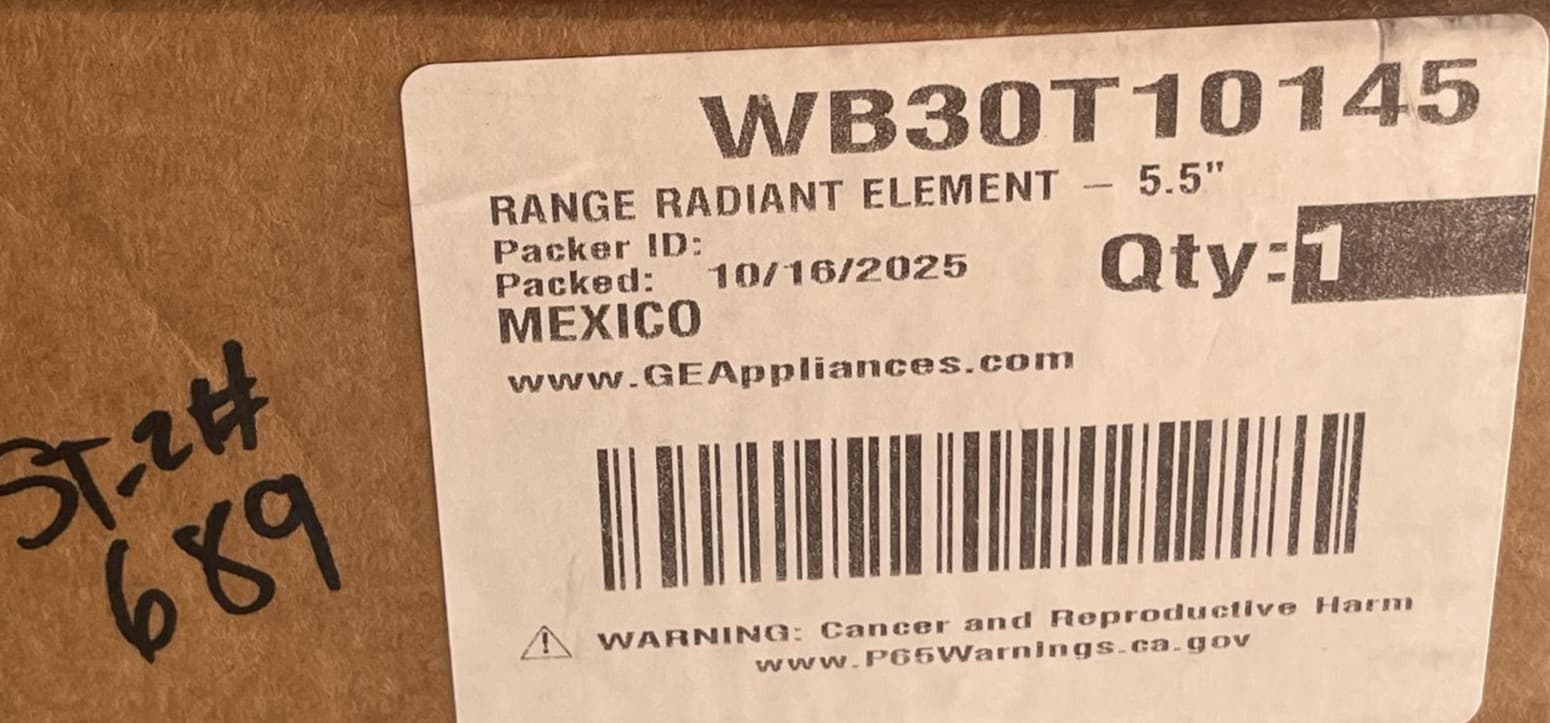 WB30T10145  GE Range Element Radiant 5.5 '' NEW Genuine — thumbnail 9