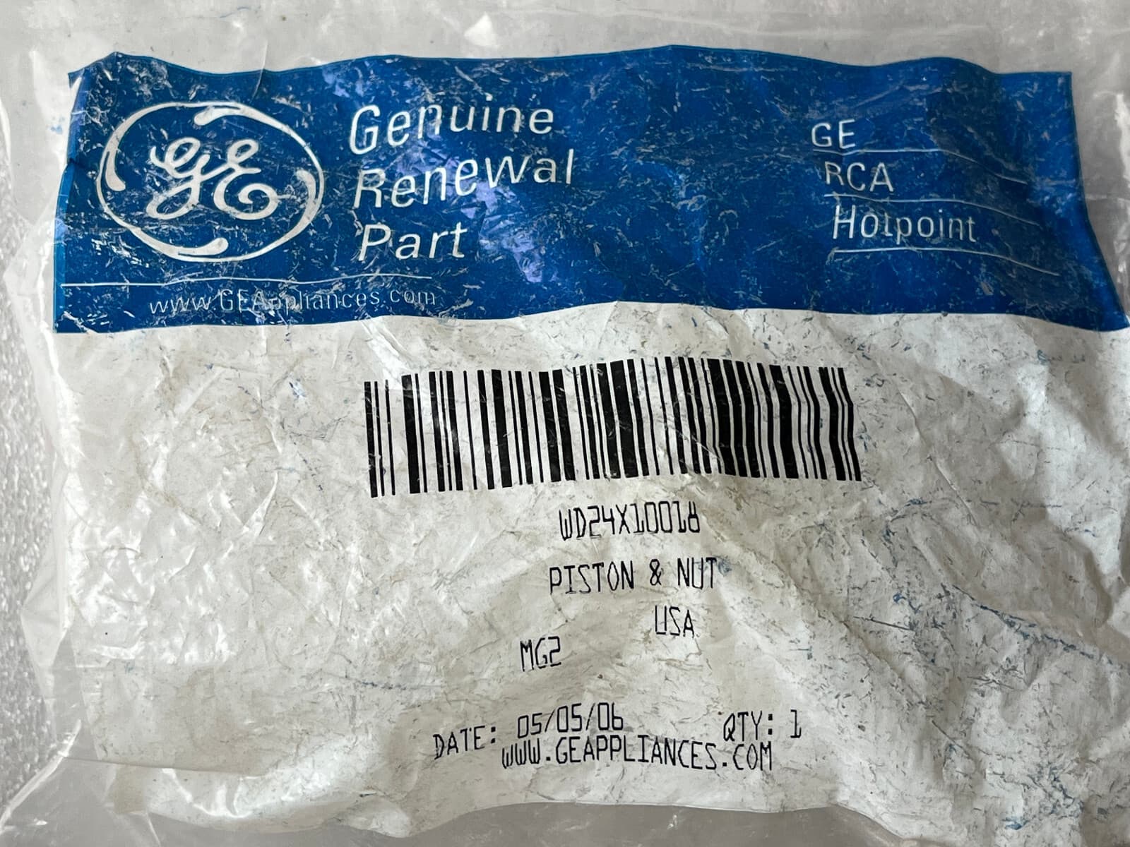 NEW Genuine OEM GE Dishwasher Piston & Nut Assembly WD24X10018 — thumbnail 6