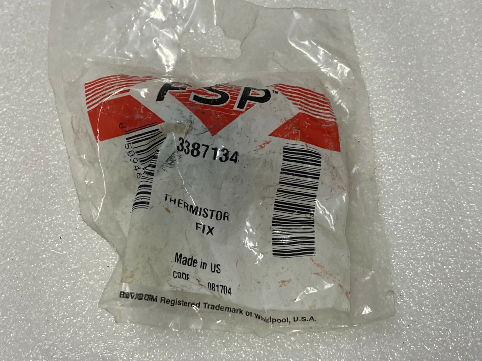 New Genuine OEM Whirlpool  Dryer Cycling Thermostat  3387134 — thumbnail 2