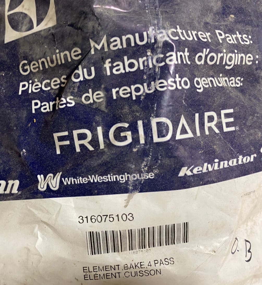 Genuine Frigidaire Range Oven Bake Element  316075103 — thumbnail 2