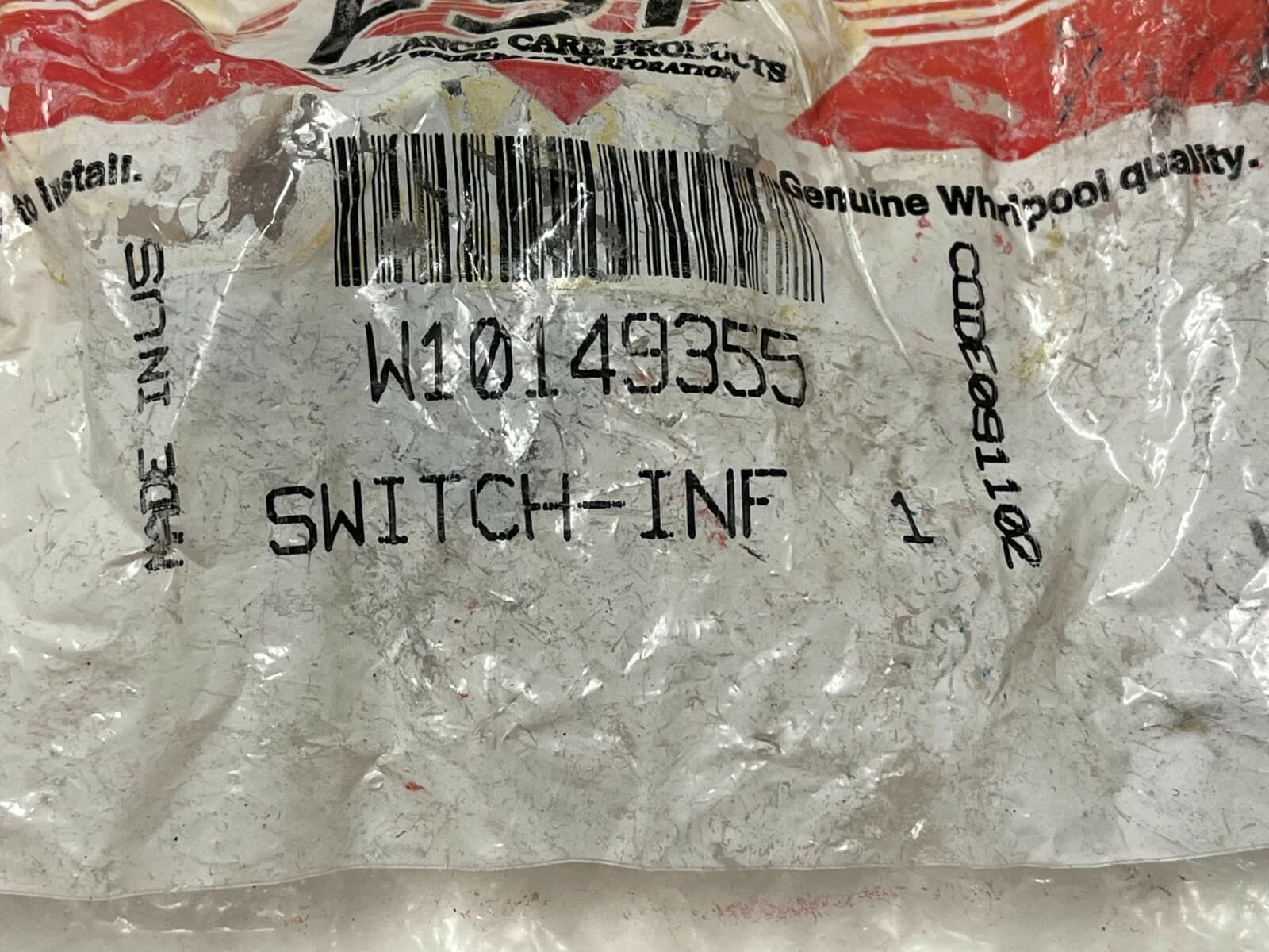 Genuine OEM Whirlpool Infinite Range Switch W10149355 — thumbnail 4