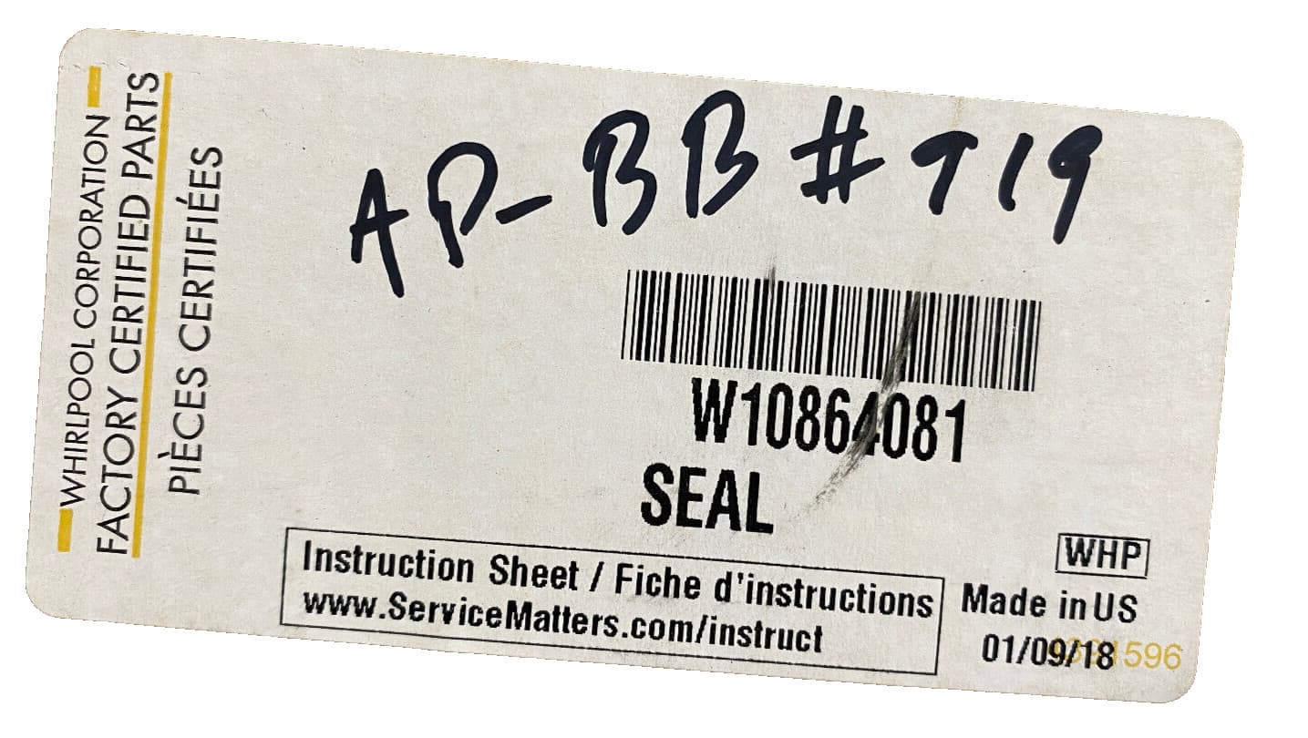New Genuine OEM Whirlpool Dishwasher Cabinet Seal W10864081 — thumbnail 4