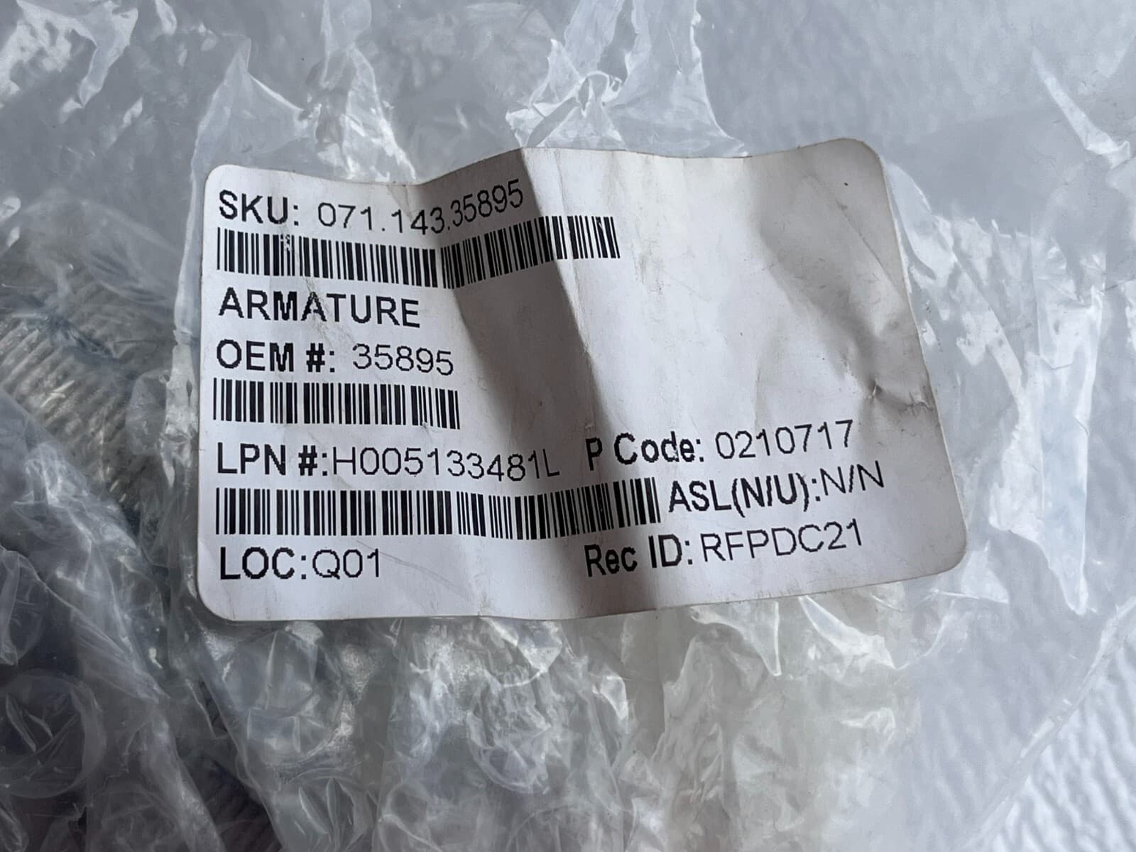 New OEM Tecumseh Engine Starter Motor Armature 35895 — thumbnail 4