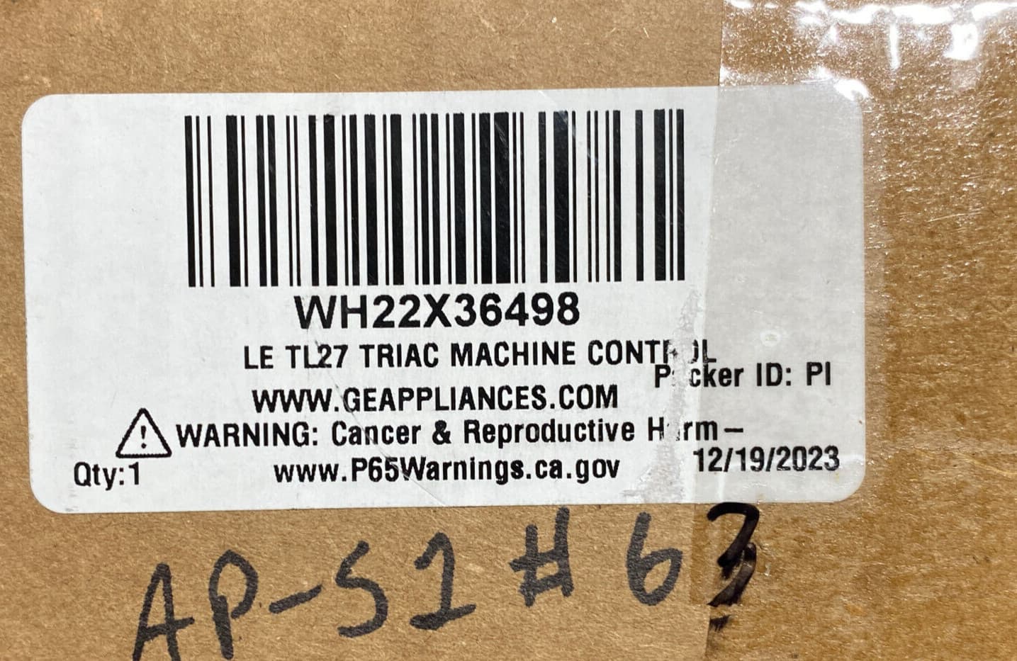 Genuine OEM GE Washer Main Control Board WH22X36498 — thumbnail 4
