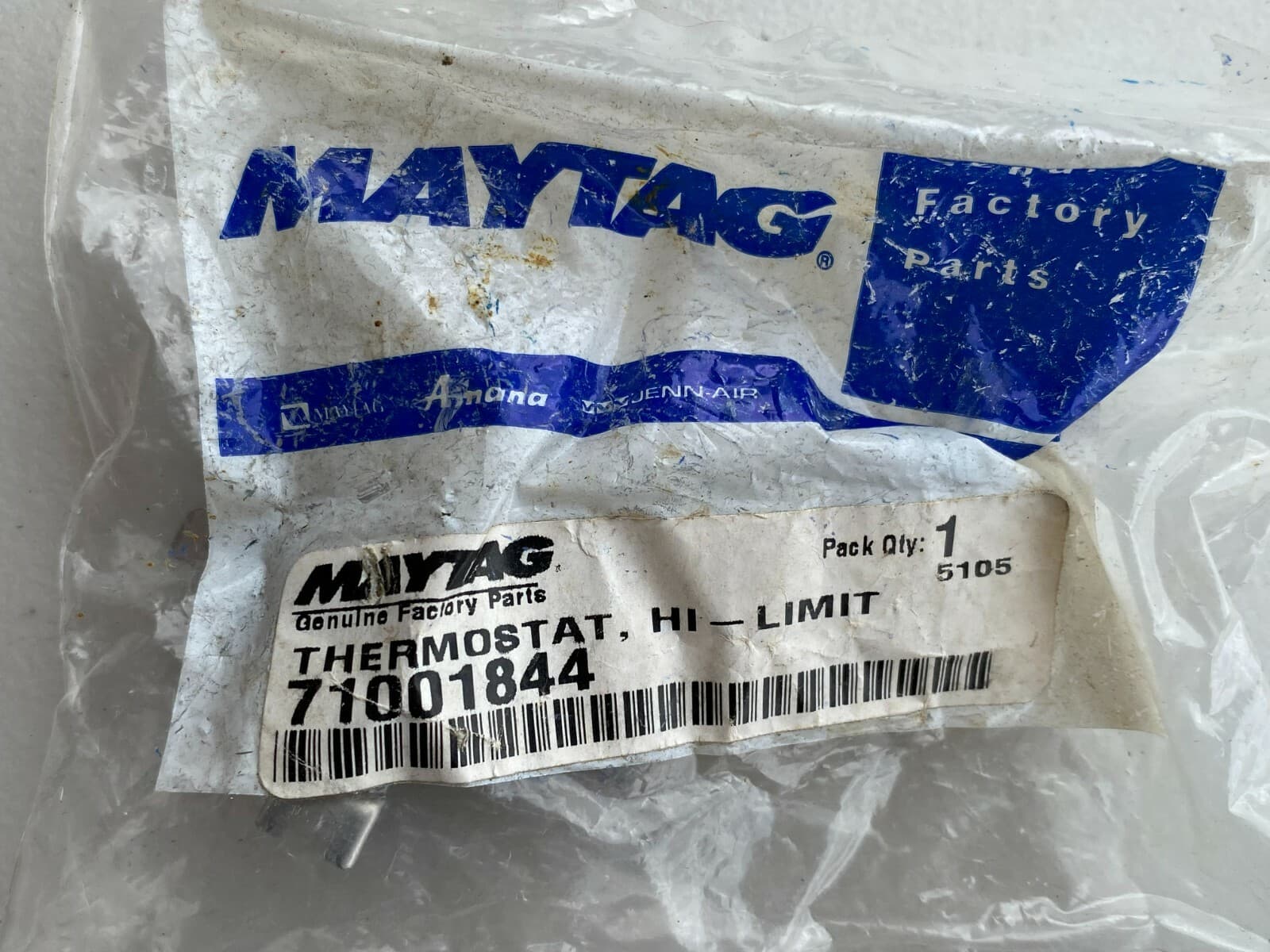 Genuine OEM MAYTAG Thermostat HI- Limit 71001844 — thumbnail 3