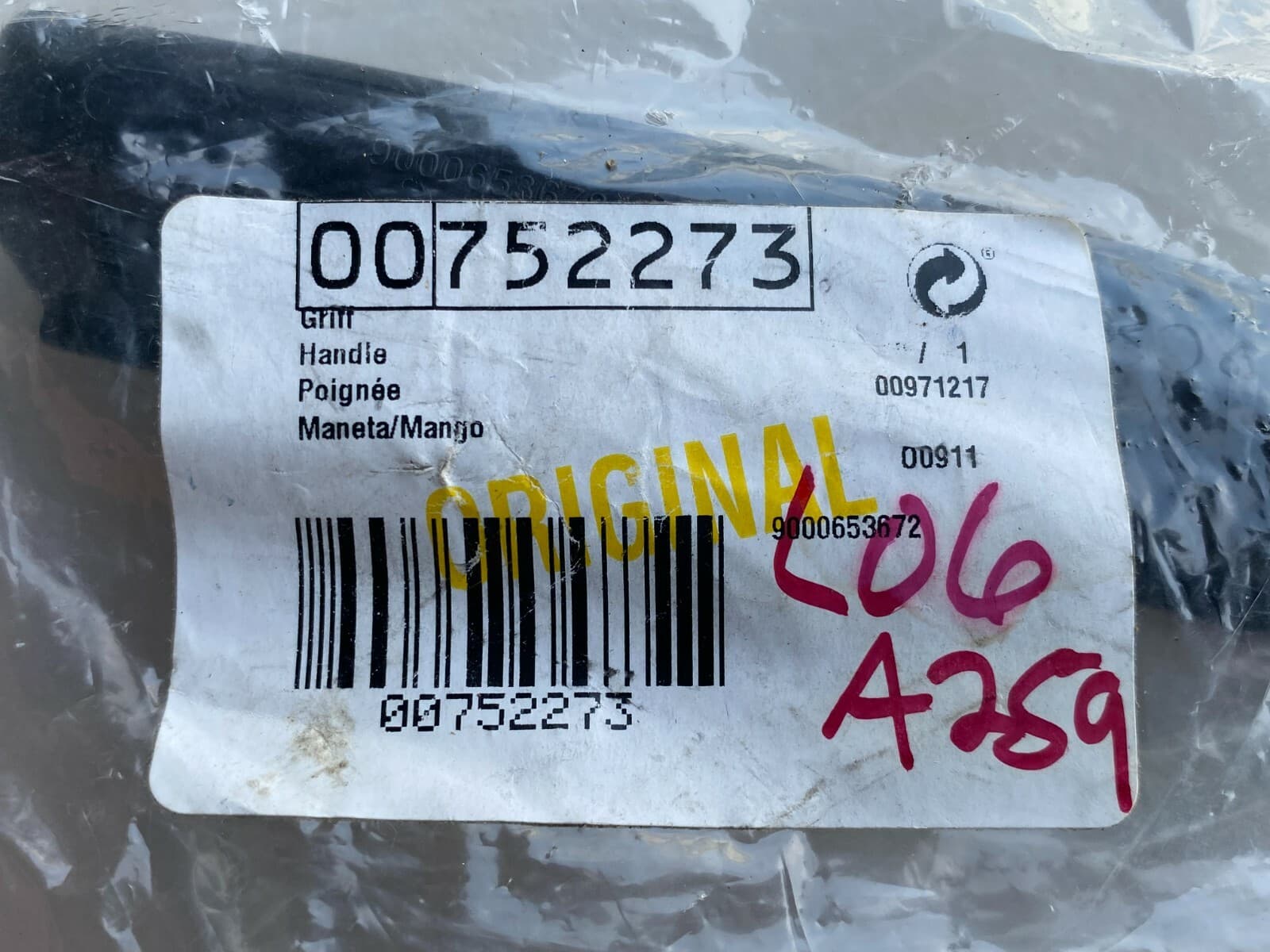 New Genuine Bosch Handle 00752273 — thumbnail 5