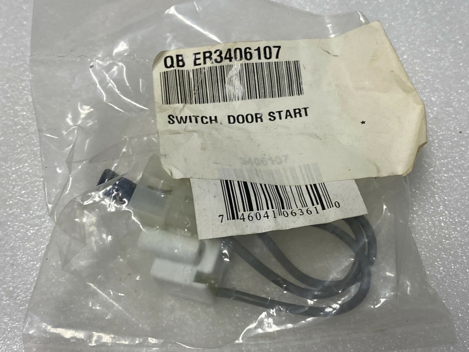 New Genuine OEM Whirlpool  Dryer Door Switch 3406107 — thumbnail 3
