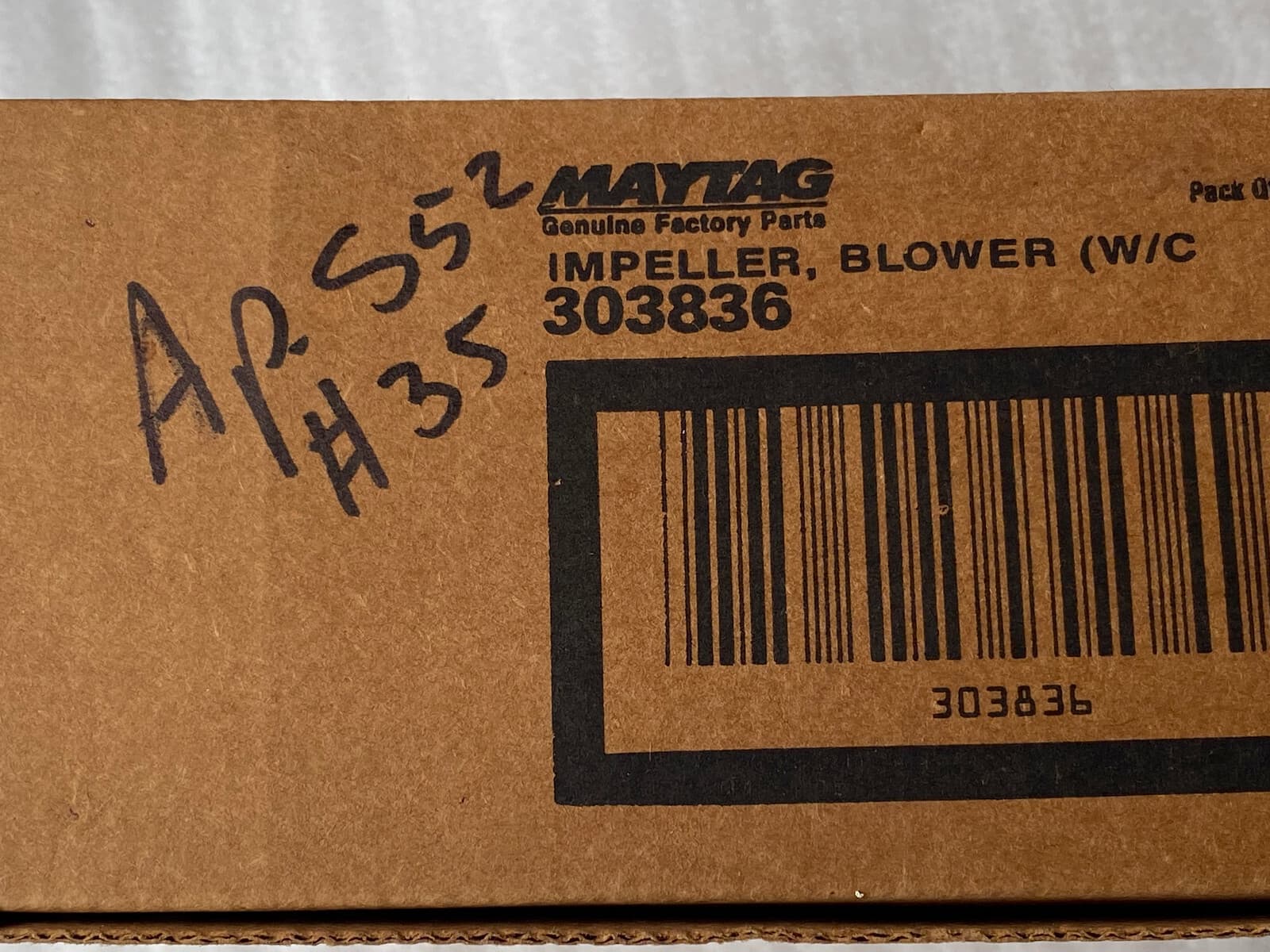 NEW  Genuine MAYTAG , Whirlpool Blower Wheel Assembly Y303836 (303836) — thumbnail 11