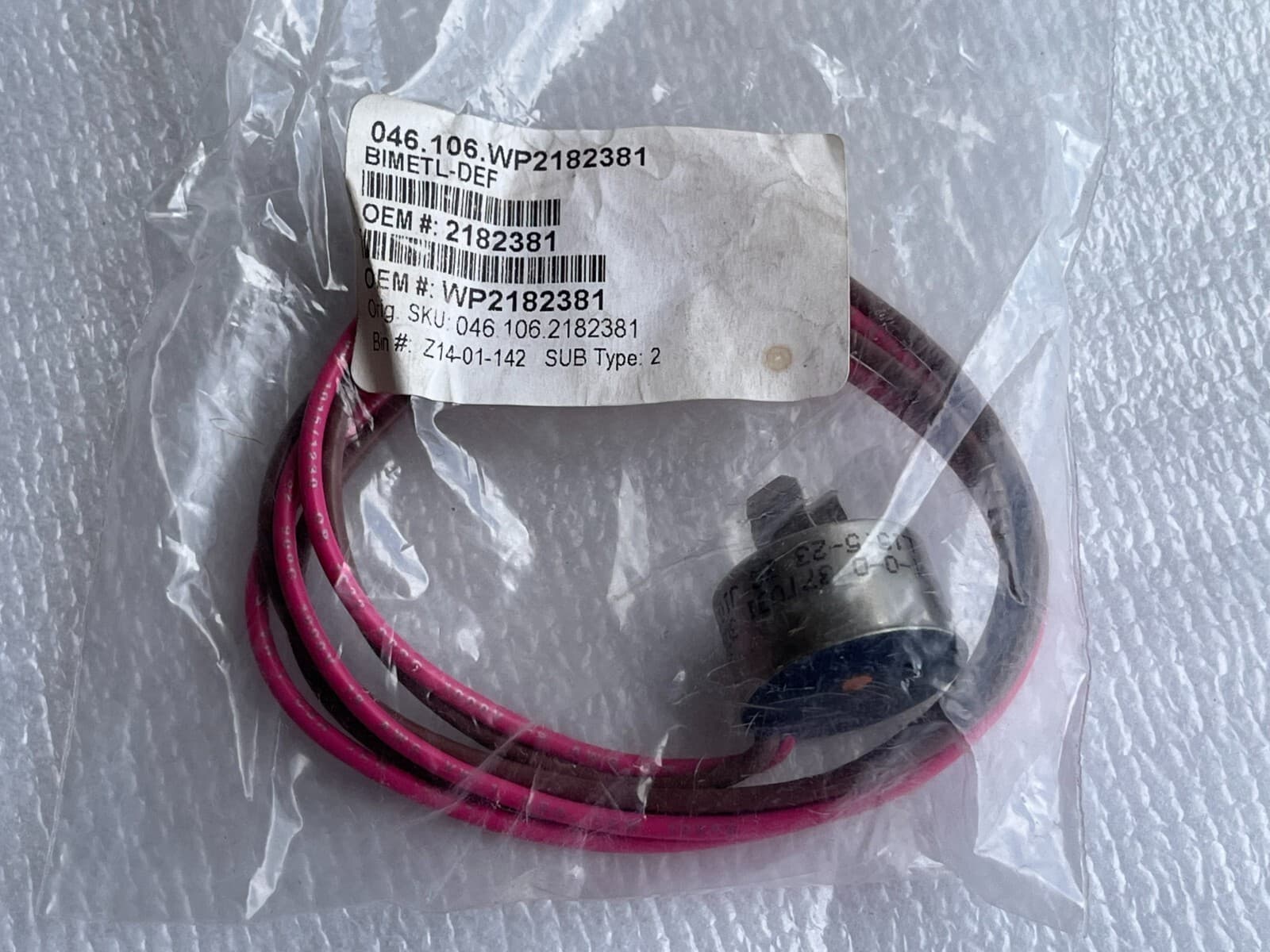 New Genuine OEM Whirlpool Refrigerator Thermostat, Defrost  2182381 — thumbnail 7