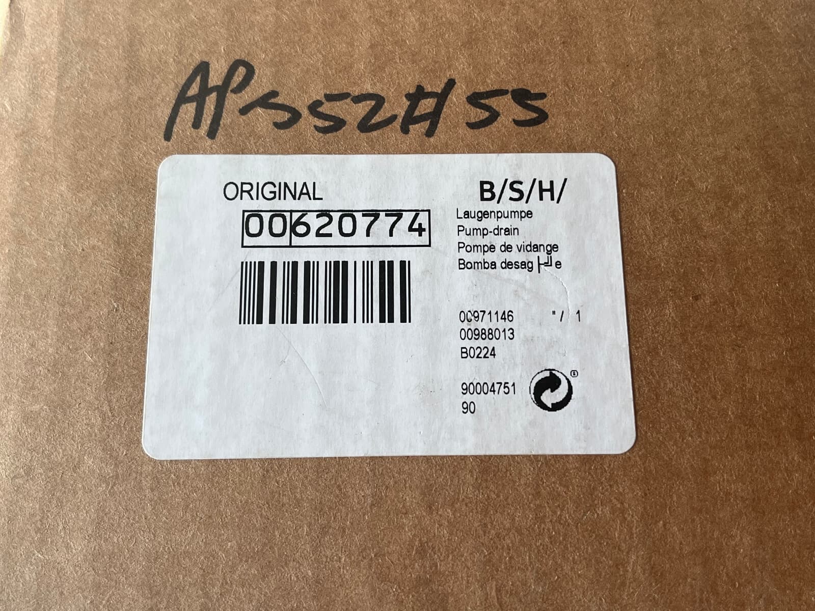 New Genuine Bosch Dishwasher Drain Pump 00620774 — thumbnail 4
