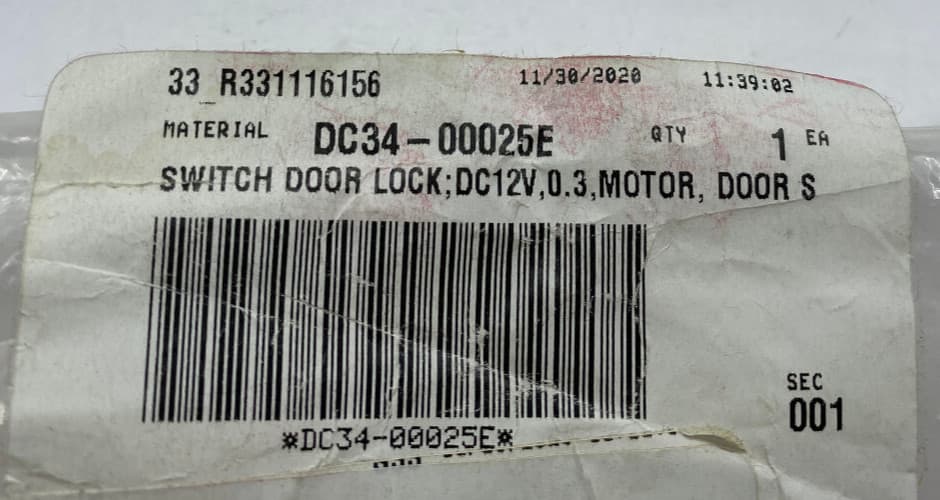 New Genuine OEM Samsung Washer Lid Lock Assembly DC34-00025E — thumbnail 10