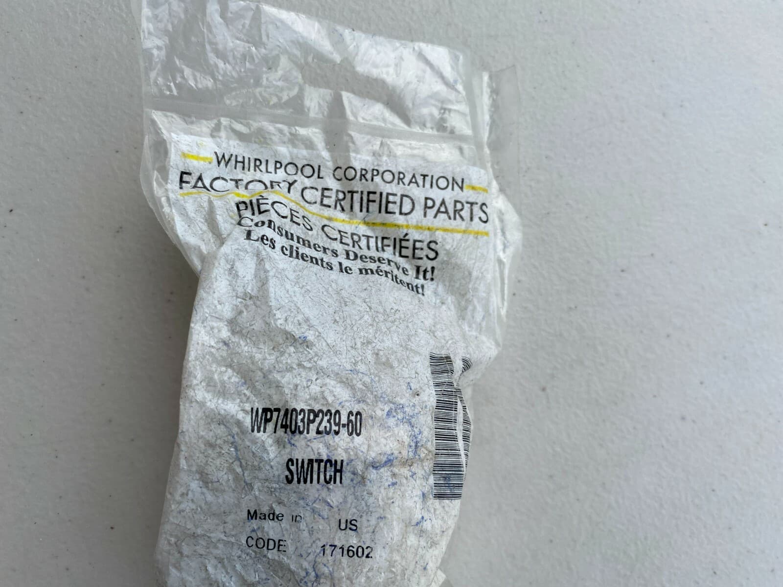 New Genuine Whirlpool Maytag Range Infinite Switch WP7403P239-60 — thumbnail 5